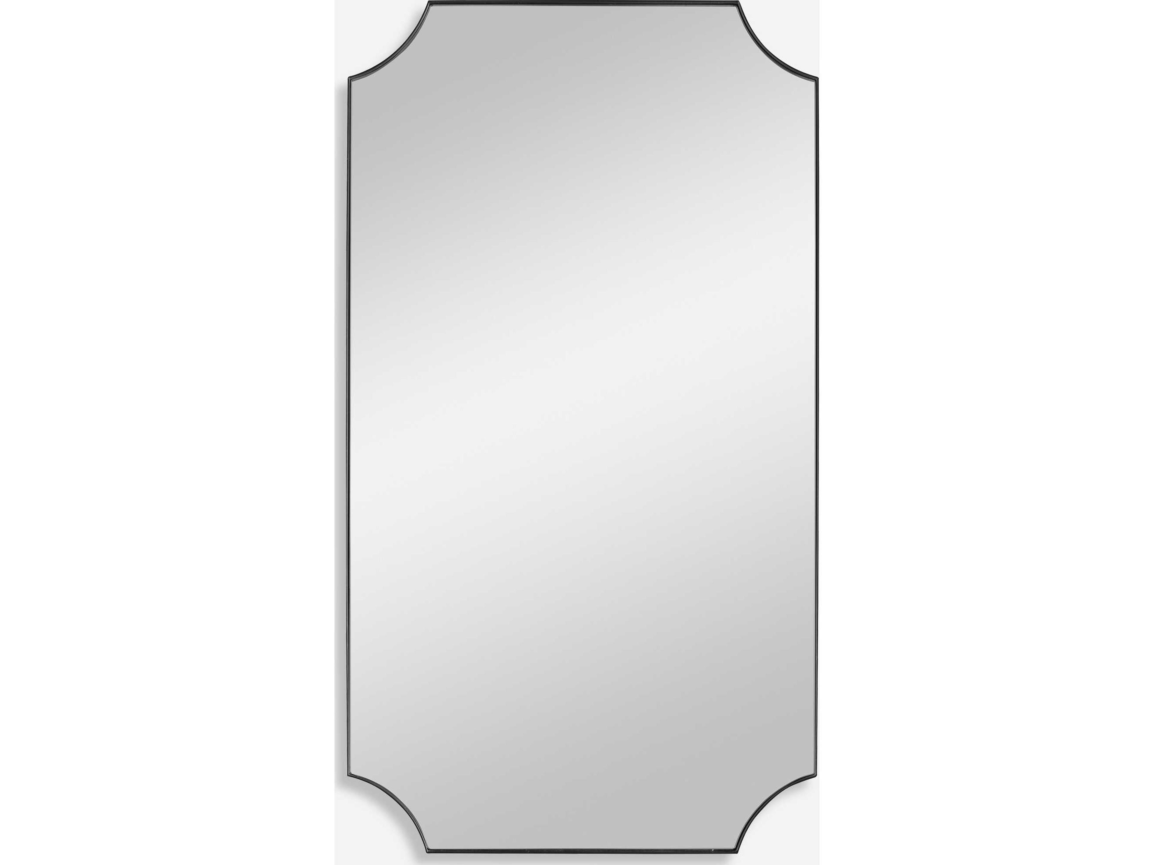 Lennox Satin Black Rectangular Wall Mirror