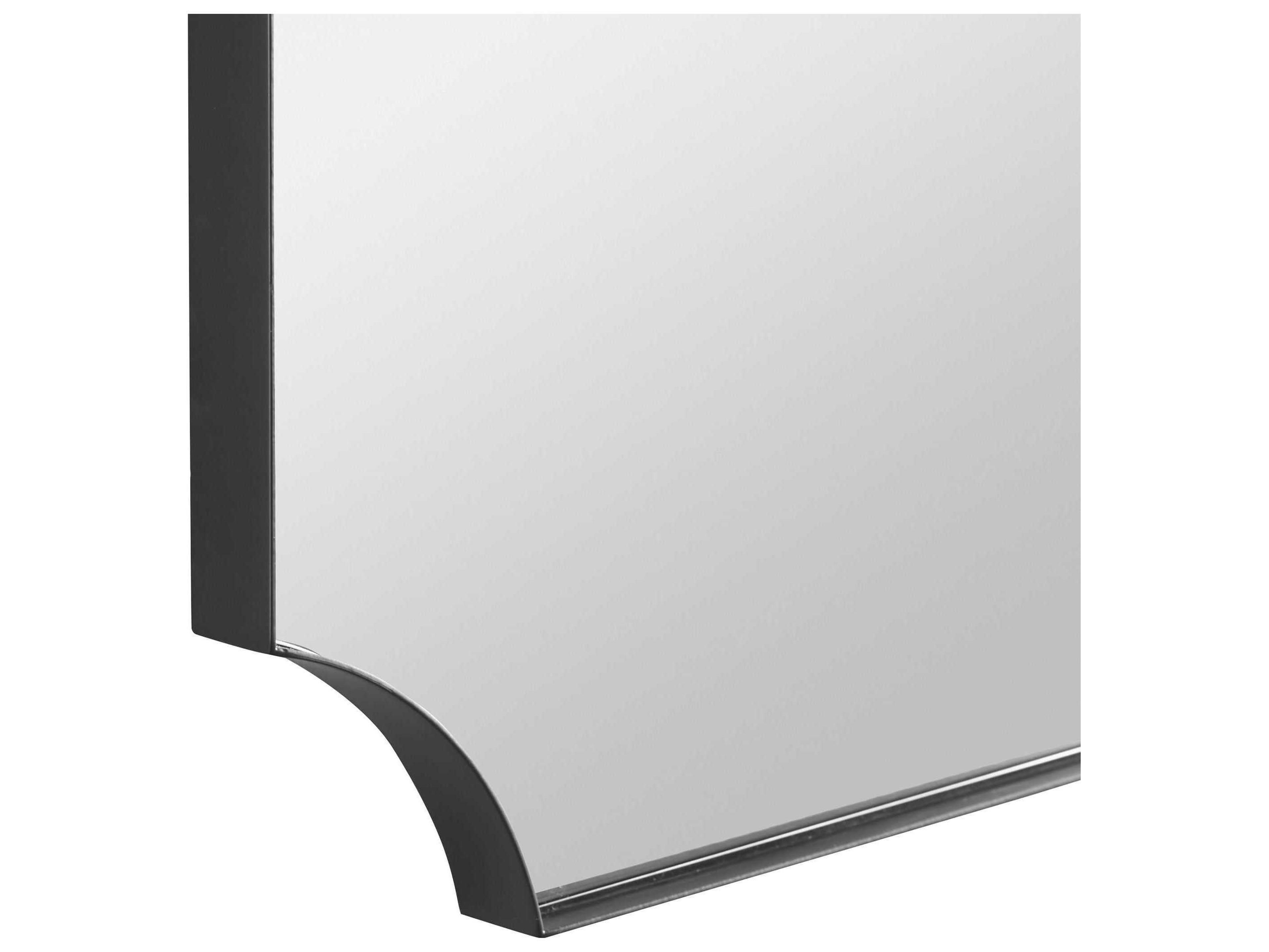 Uttermost Lennox Satin Black Rectangular Wall Mirror
