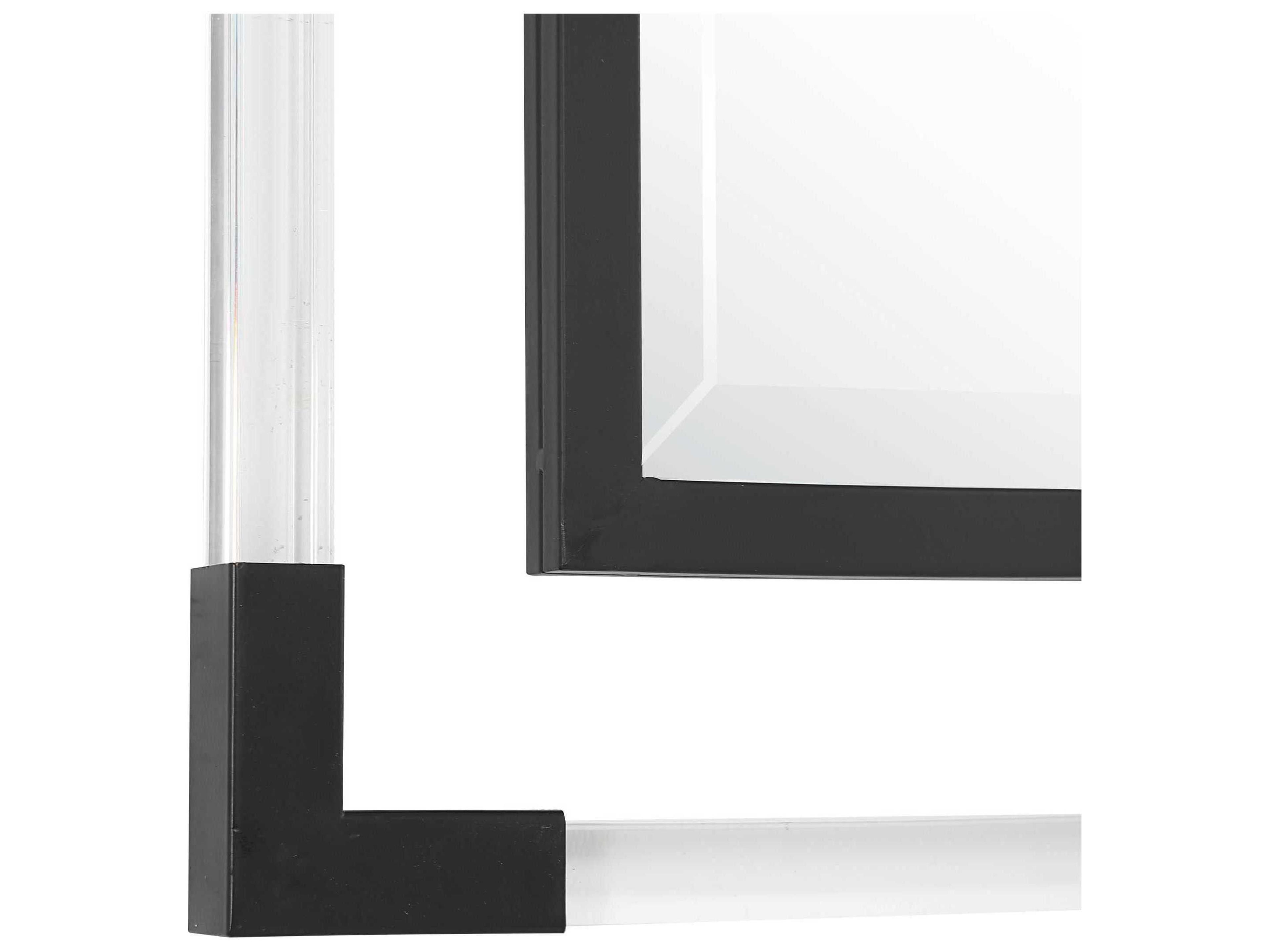 Uttermost Balkan Matte Black Rectangular Wall Mirror