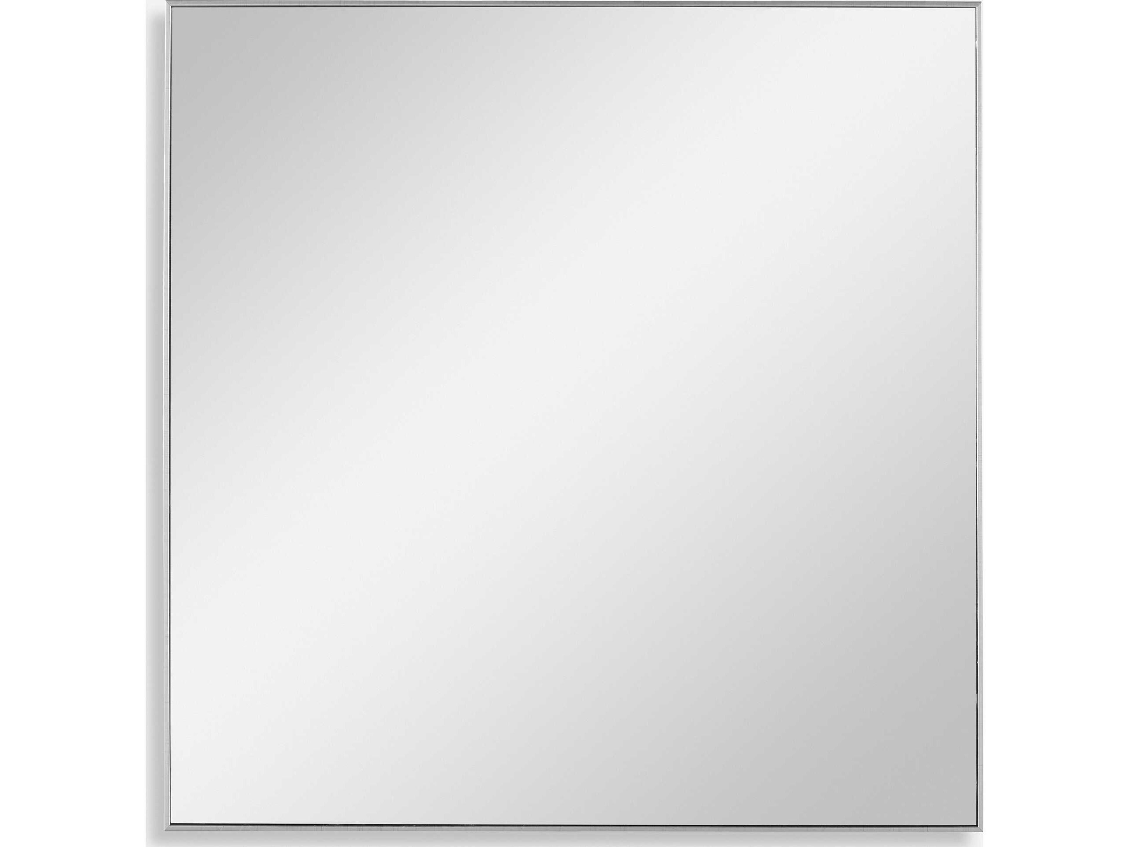 Alexo Brushed Silver Square Wall Mirror