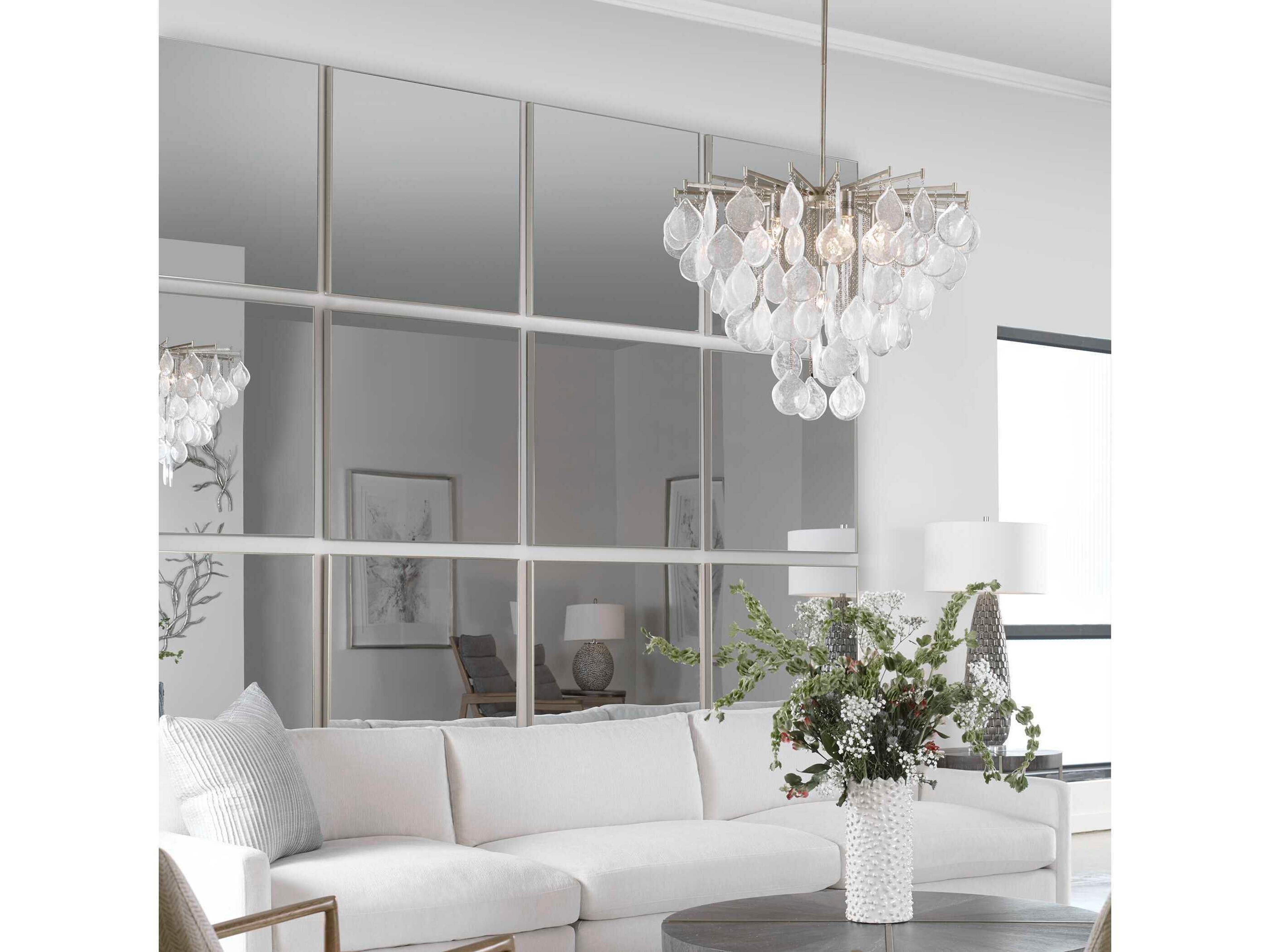 Uttermost Alexo Brushed Silver Square Wall Mirror