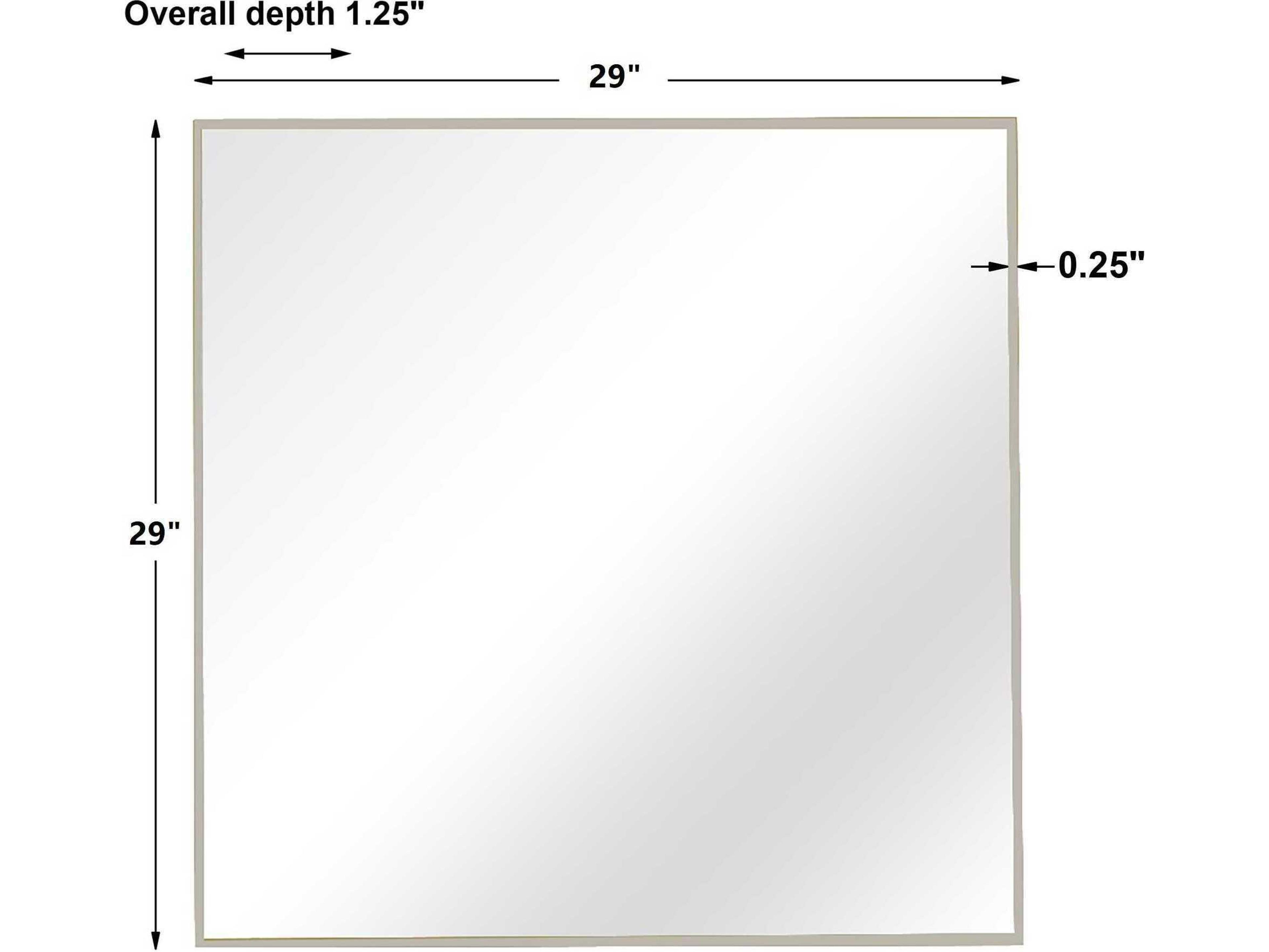 Uttermost Alexo Brushed Silver Square Wall Mirror