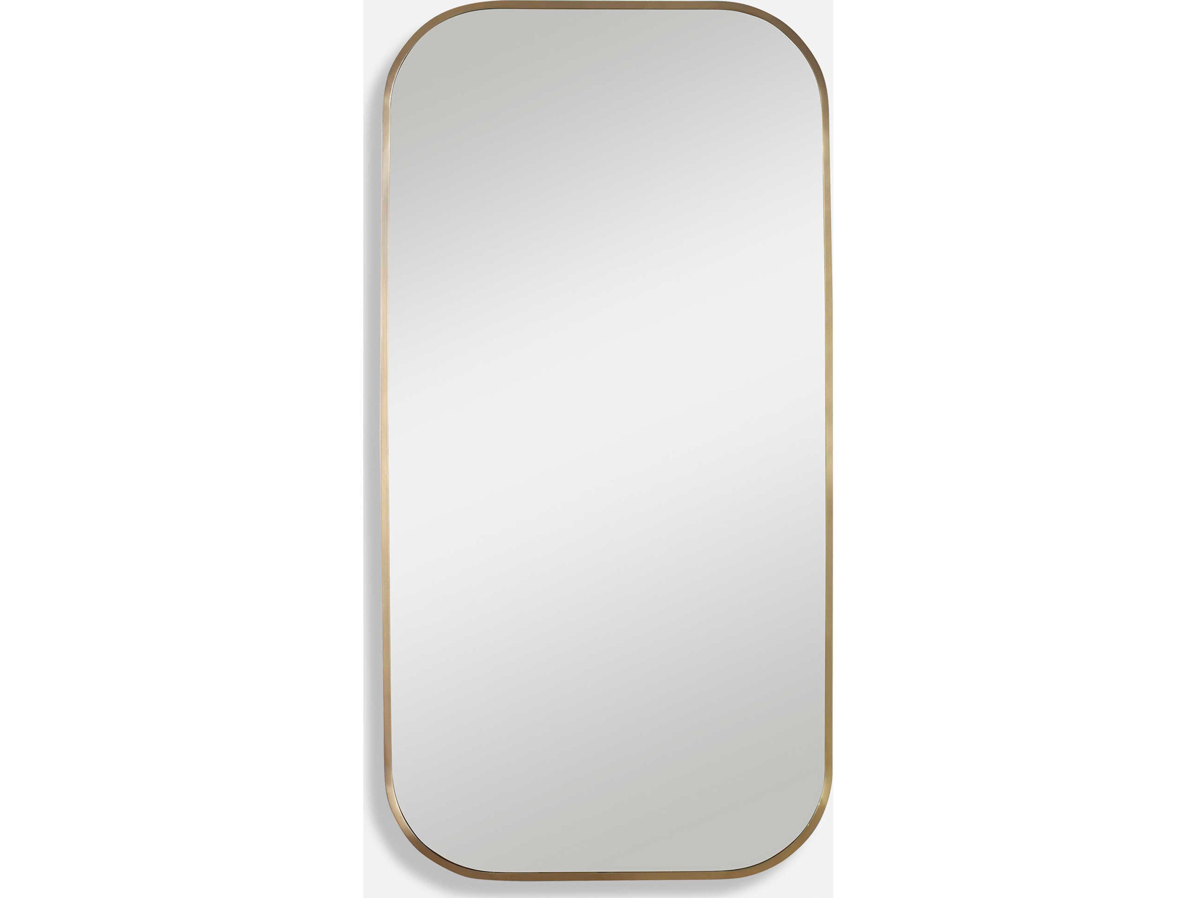Uttermost Taft Antique Brass Rectangular Wall Mirror