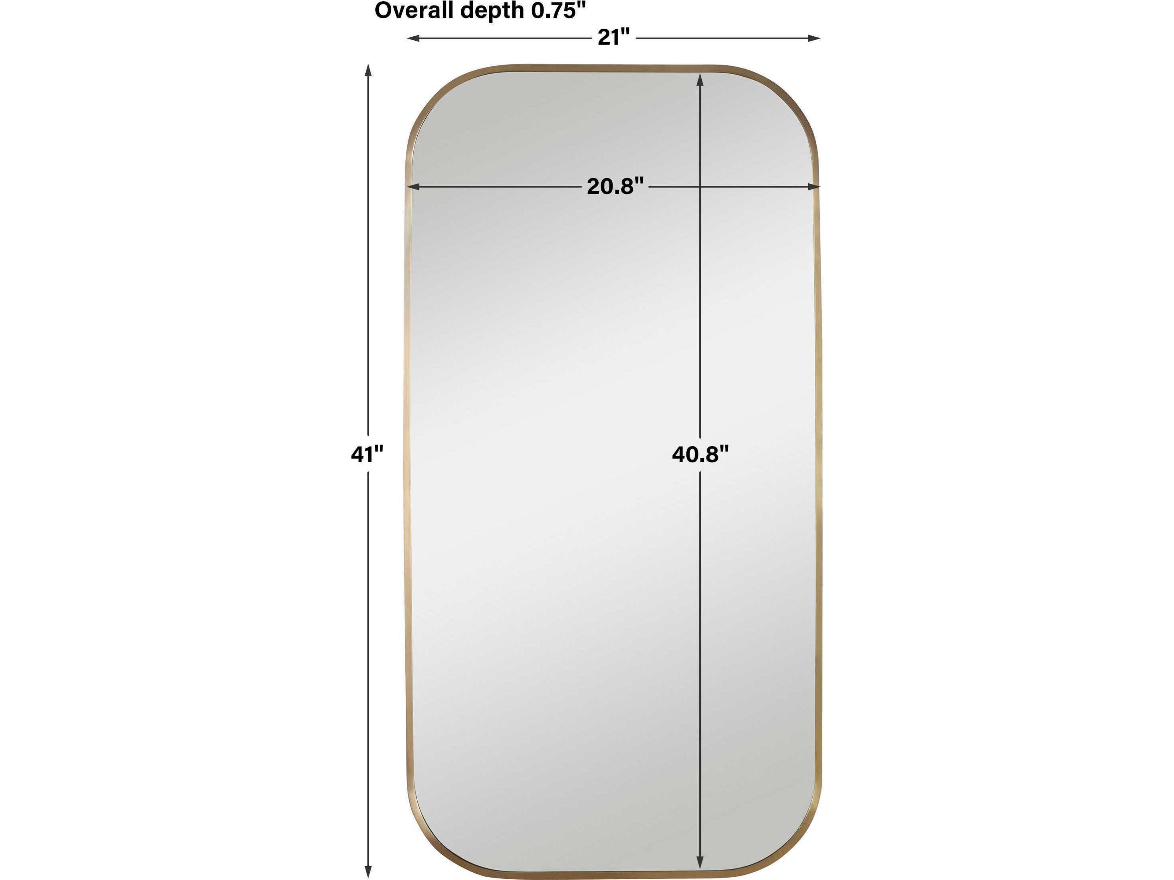 Uttermost Taft Antique Brass Rectangular Wall Mirror