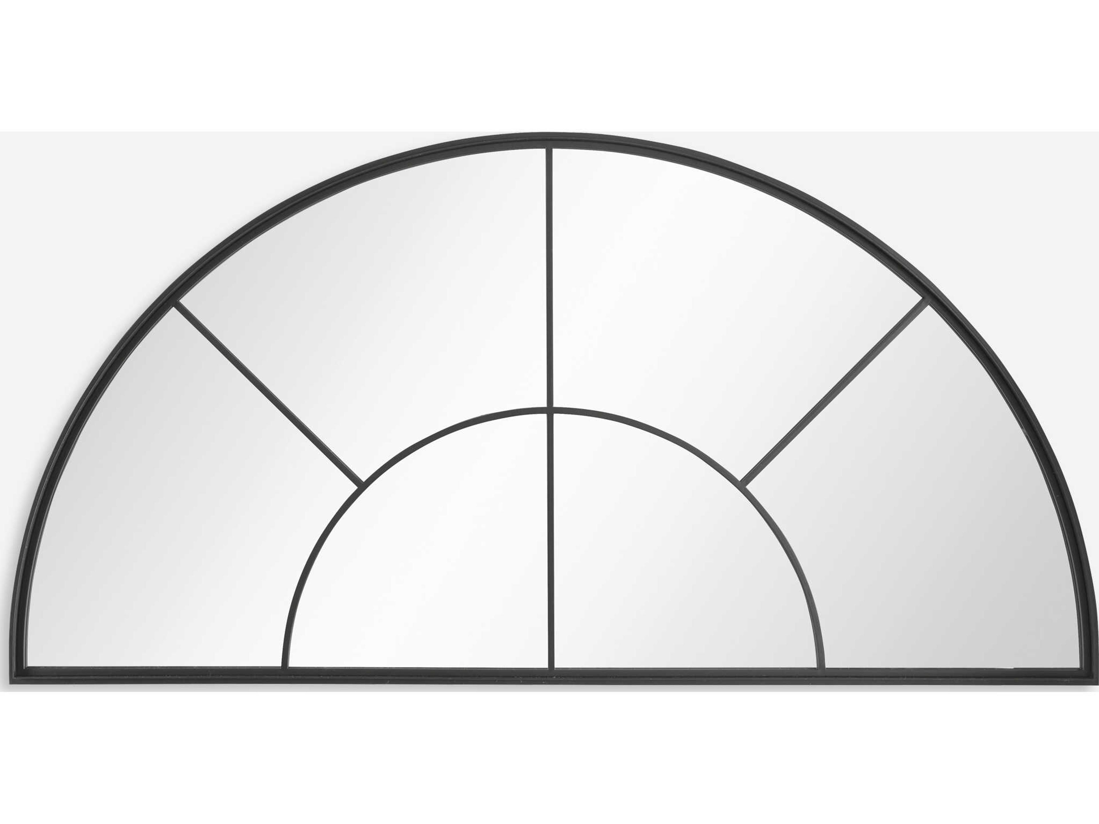 Rousseau Black Window Arch Wall Mirror
