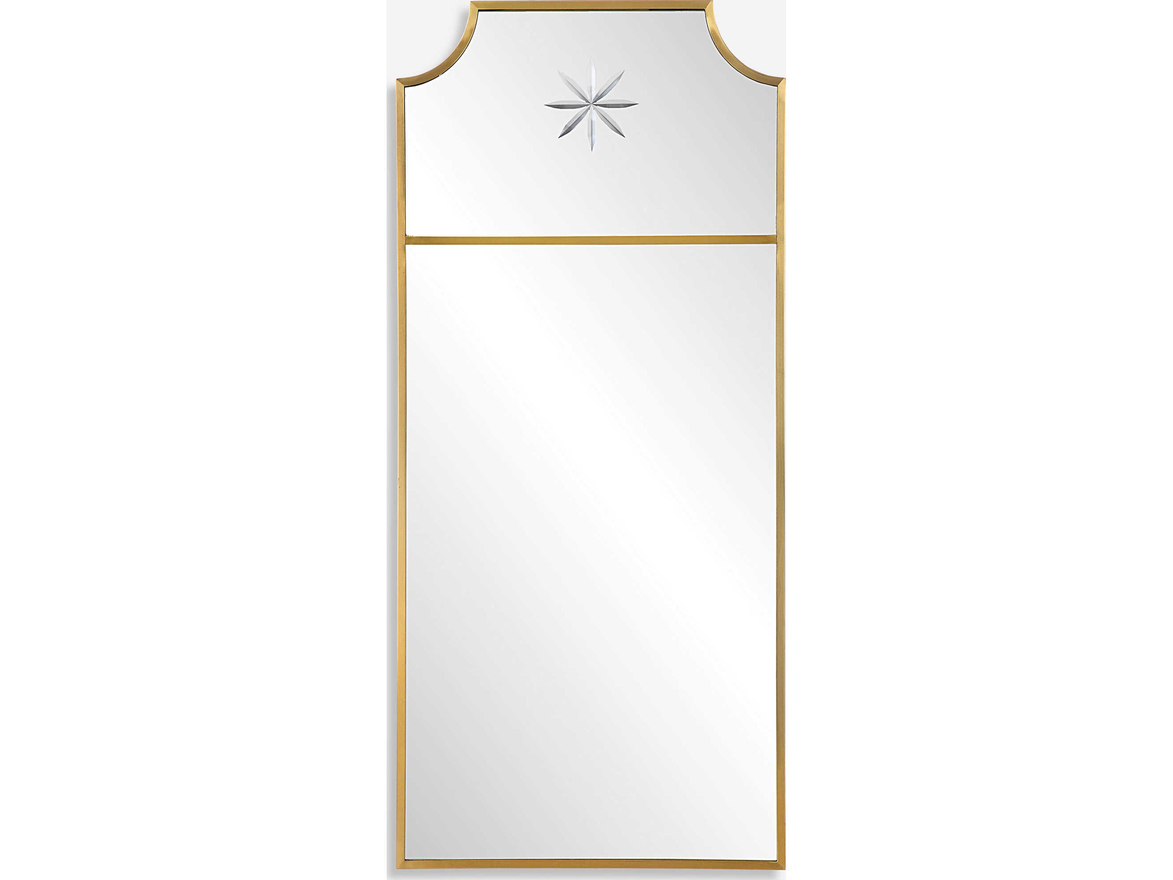 Caddington Satin Brushed Brass Rectangular Wall Mirror