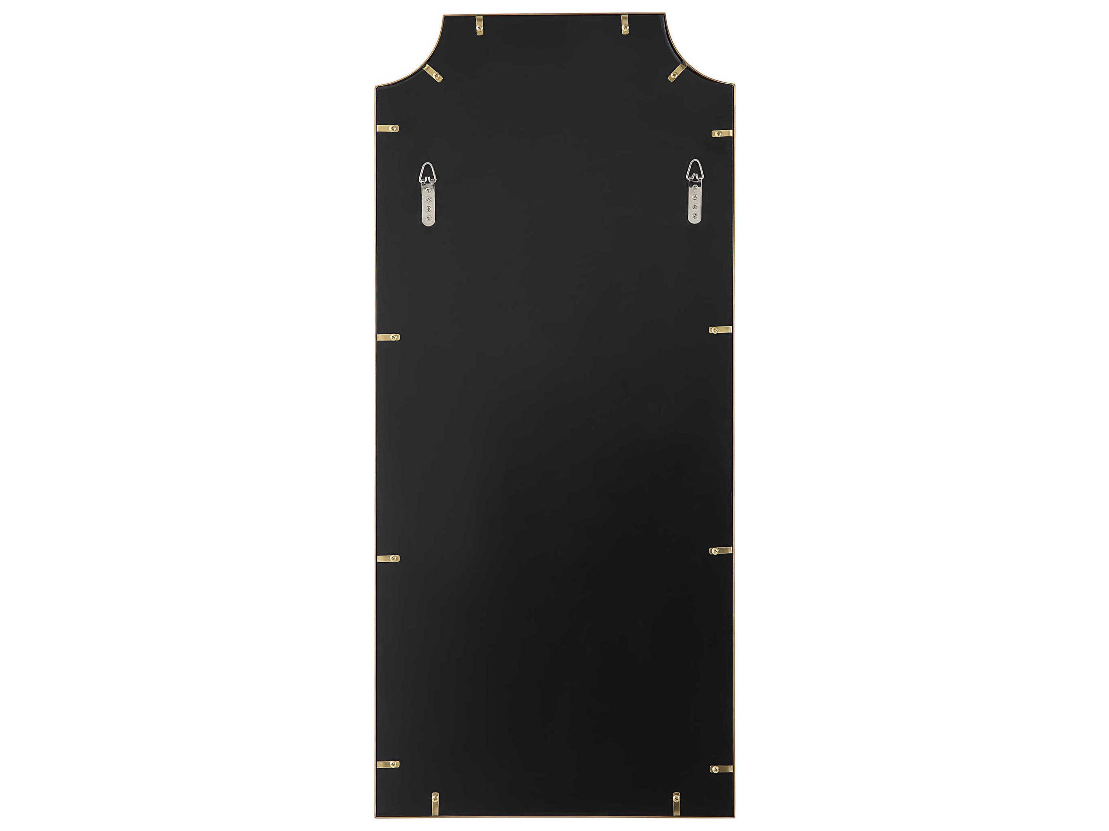 Uttermost Caddington Satin Brushed Brass Rectangular Wall Mirror