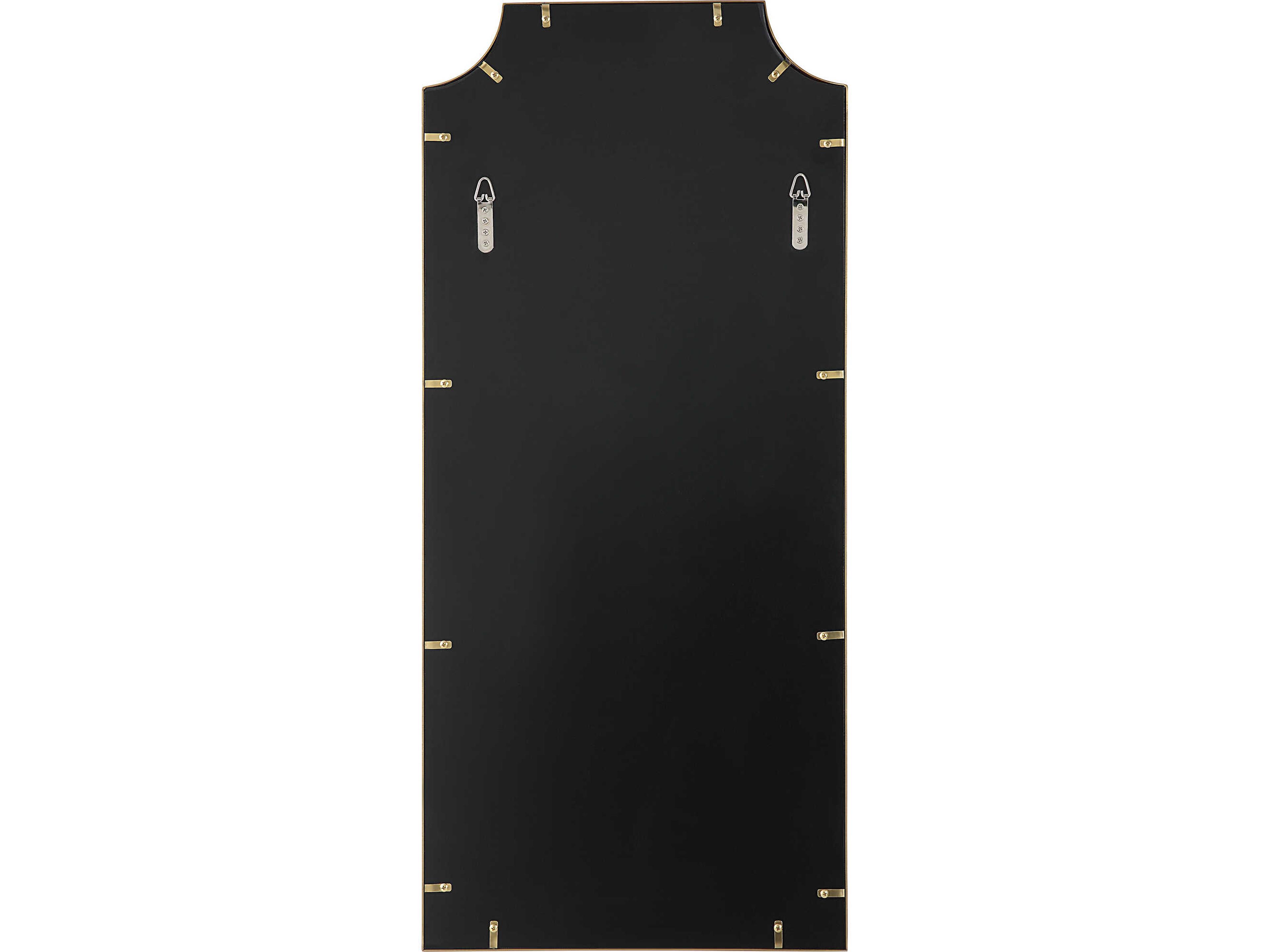 Uttermost Caddington Satin Brushed Brass Rectangular Wall Mirror