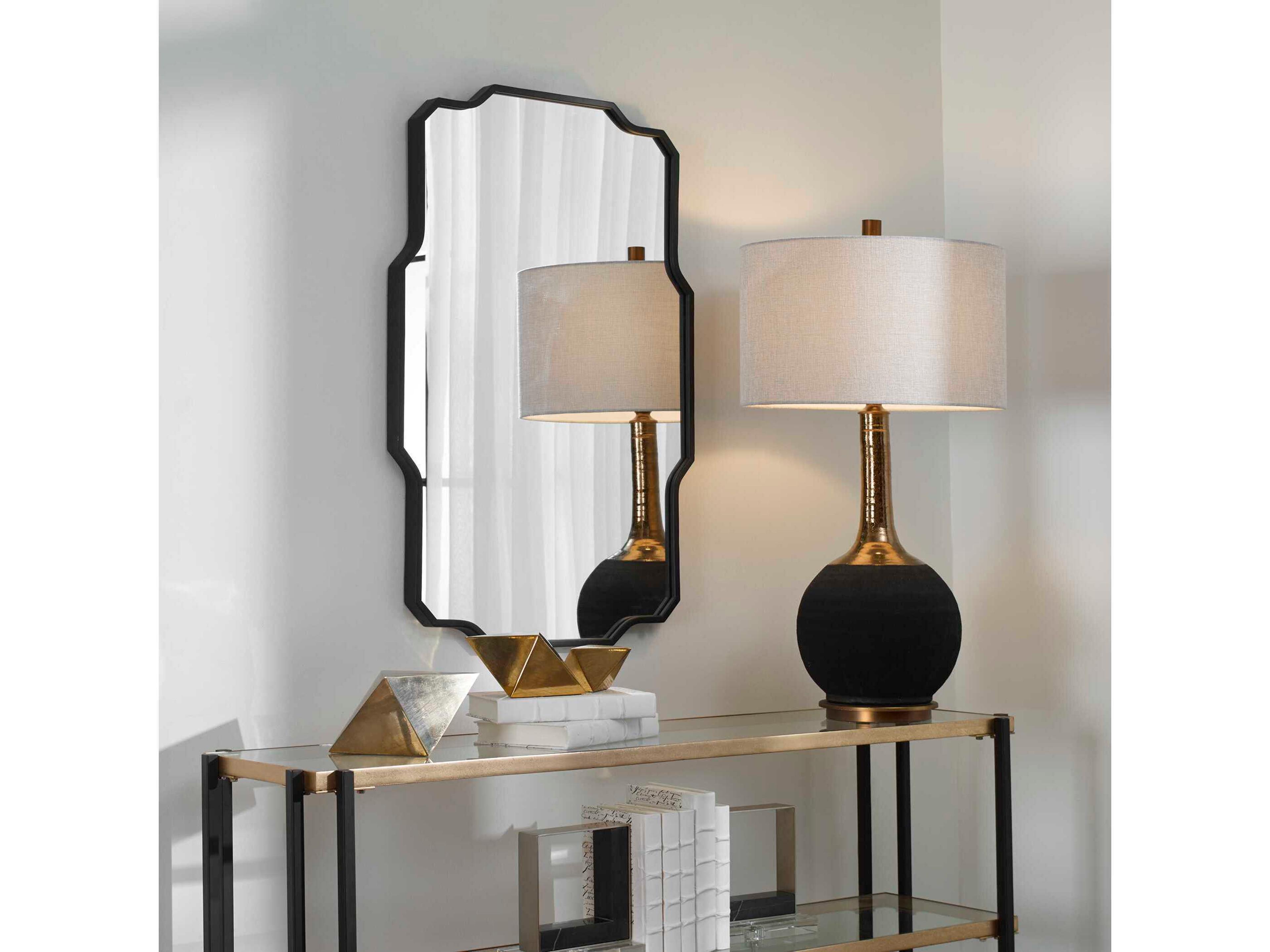 Uttermost Casmus Matte Black Wall Mirror