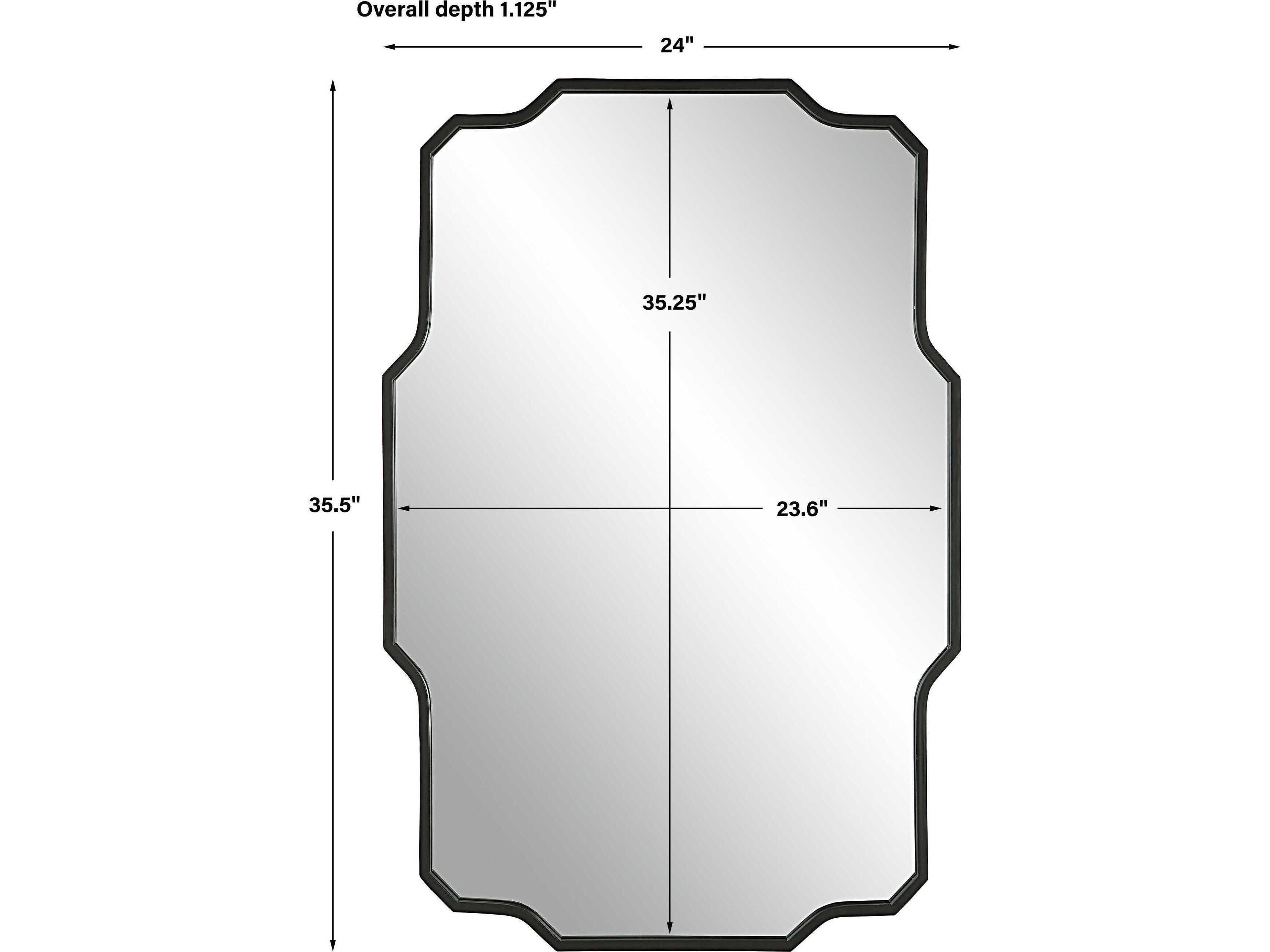 Uttermost Casmus Matte Black Wall Mirror