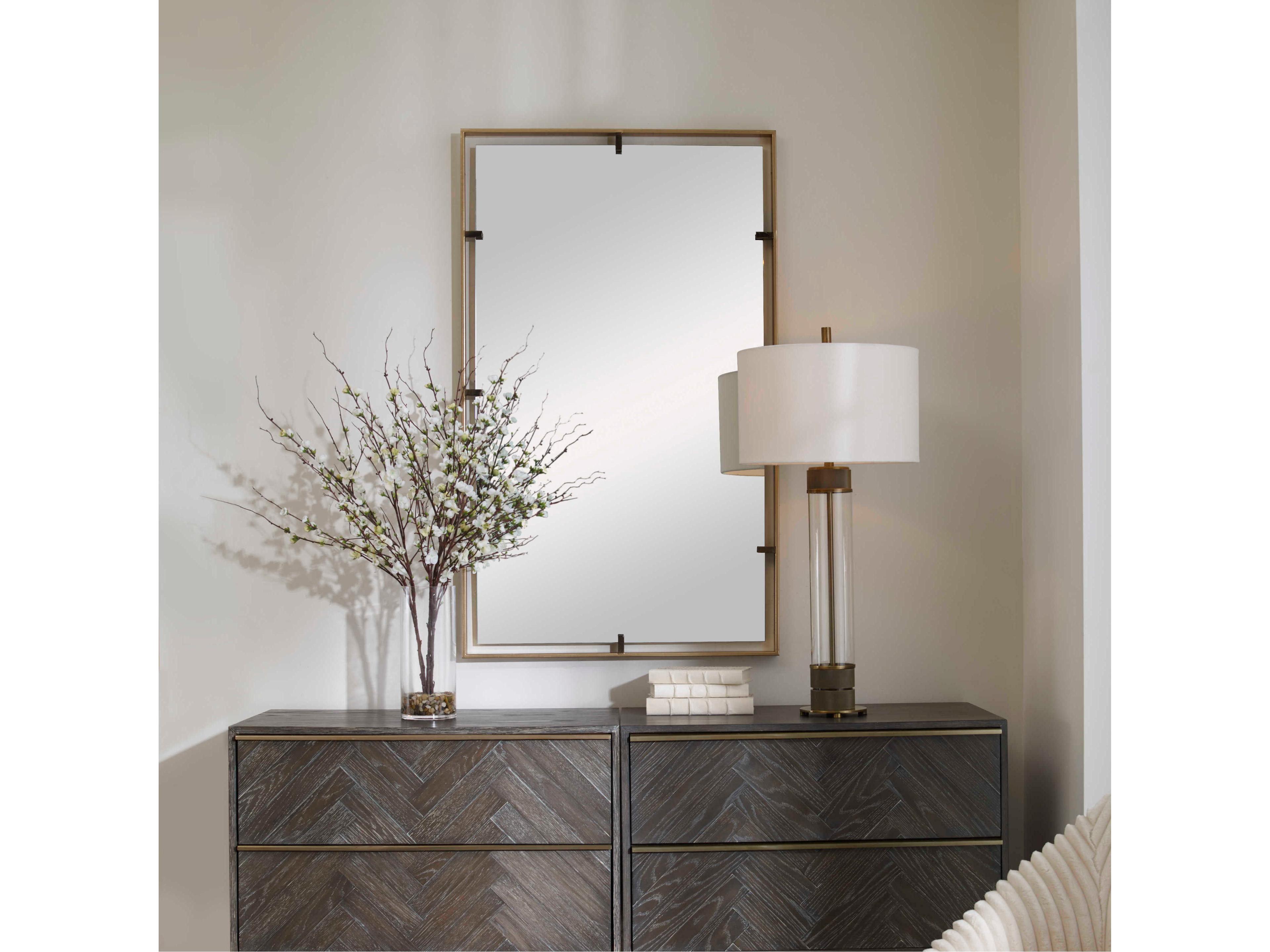 Uttermost Egon Warm Gold Rectangular Wall Mirror