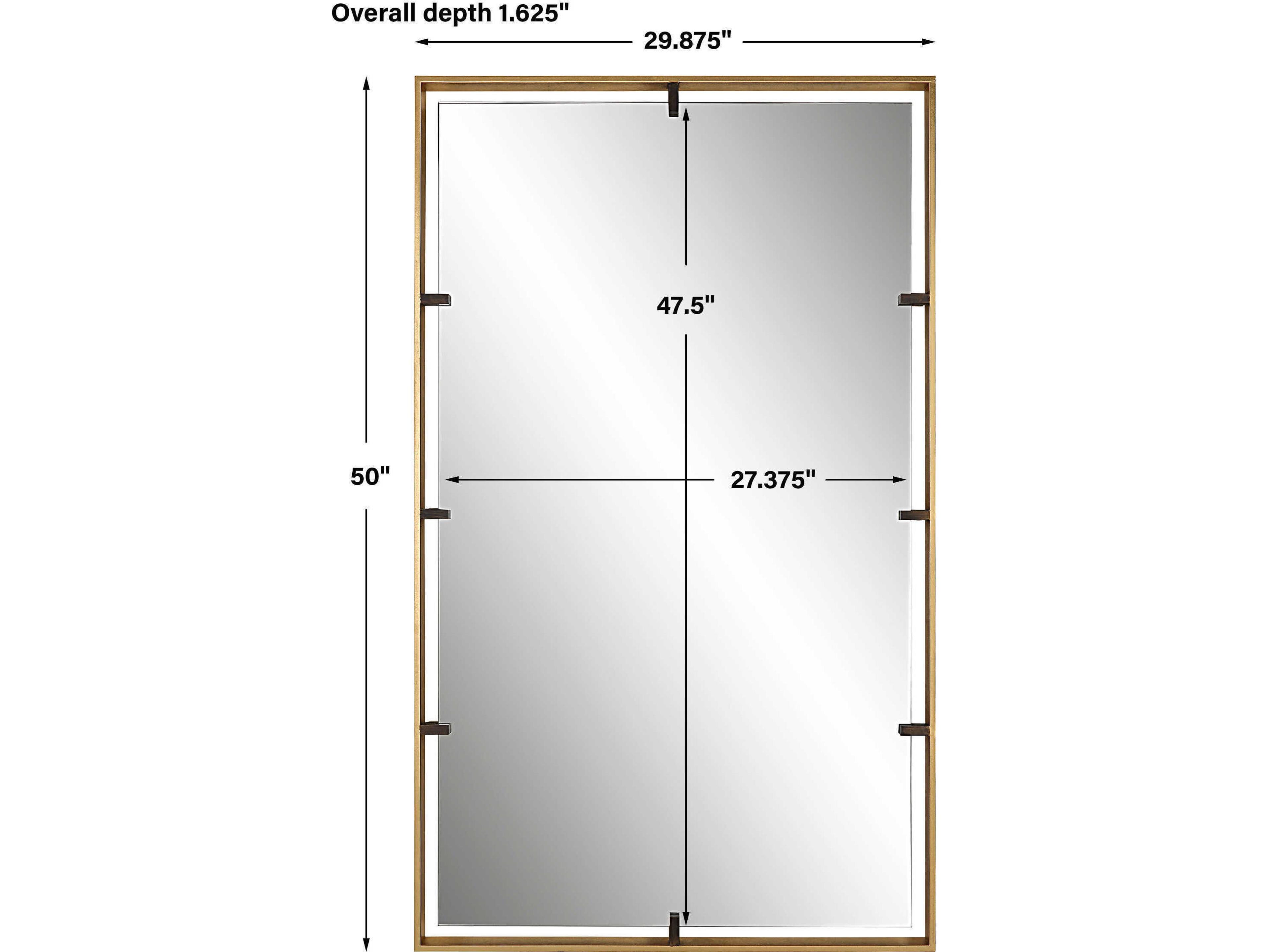 Uttermost Egon Warm Gold Rectangular Wall Mirror