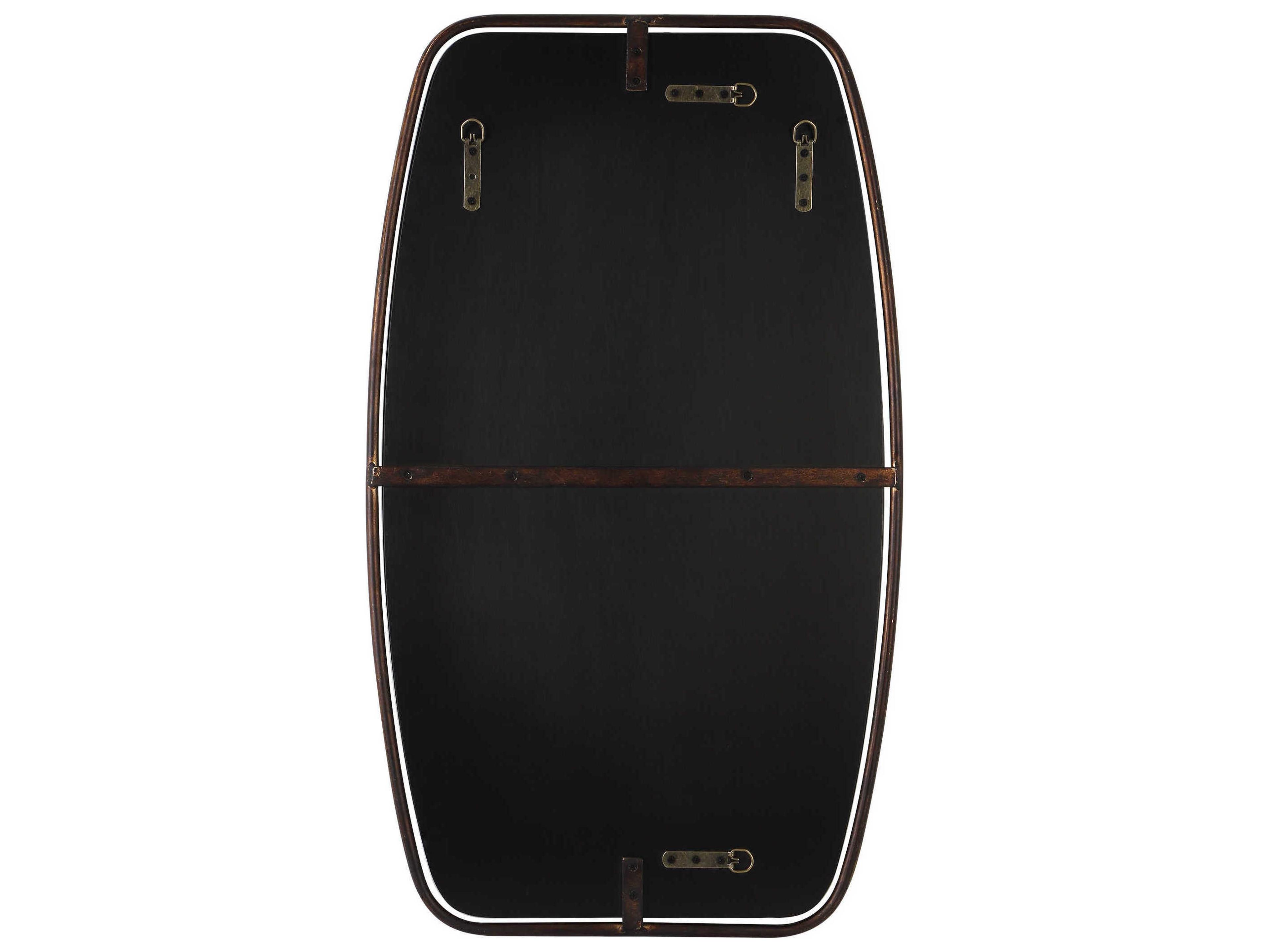 Uttermost Canillo Distressed Dark Bronze Rectangular Wall Mirror