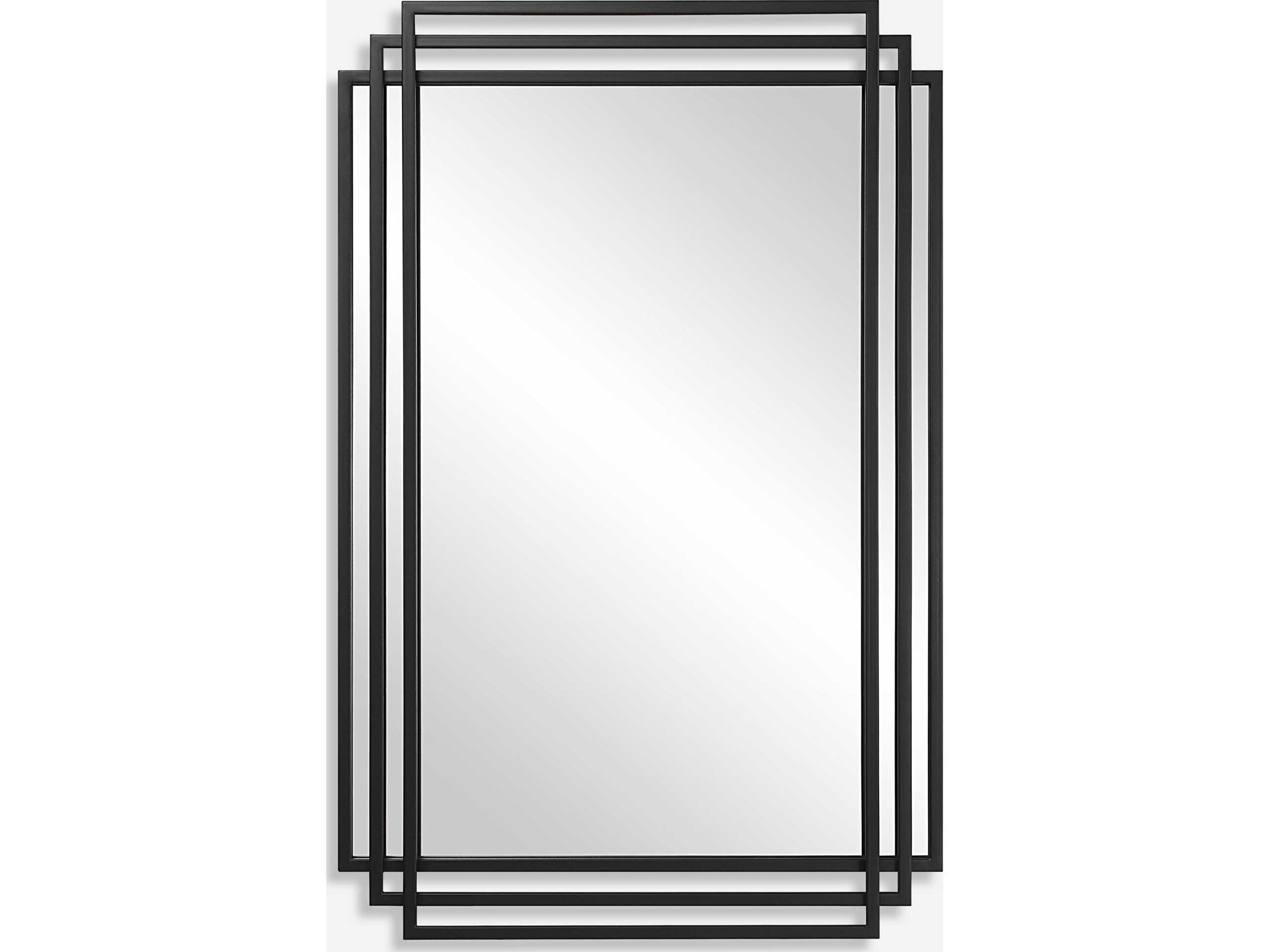 Amherst Matte Black Rectangular Wall Mirror