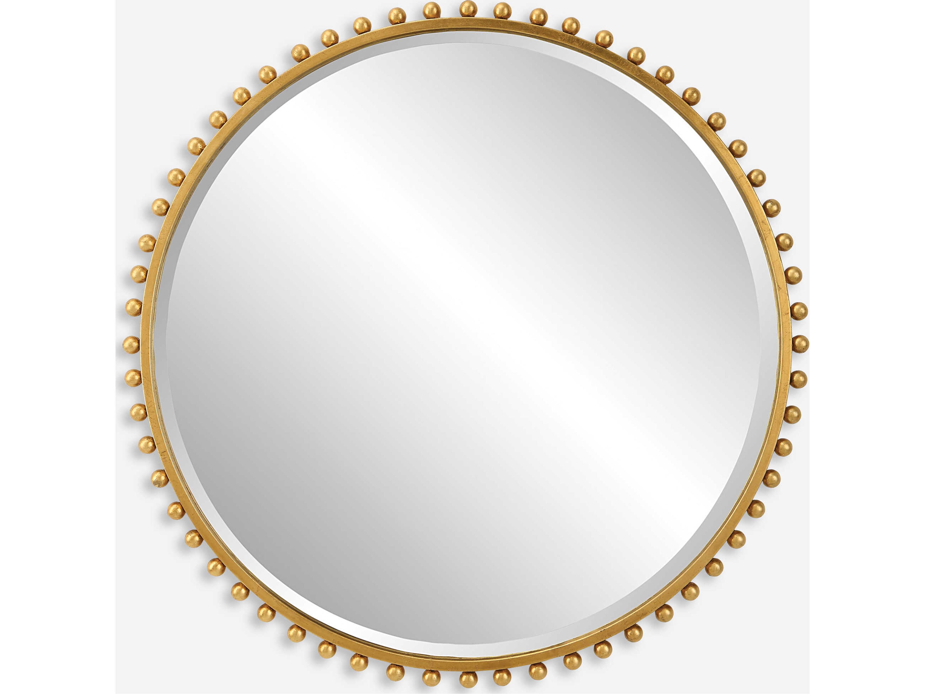 Taza Gold Leaf Round Wall Mirror