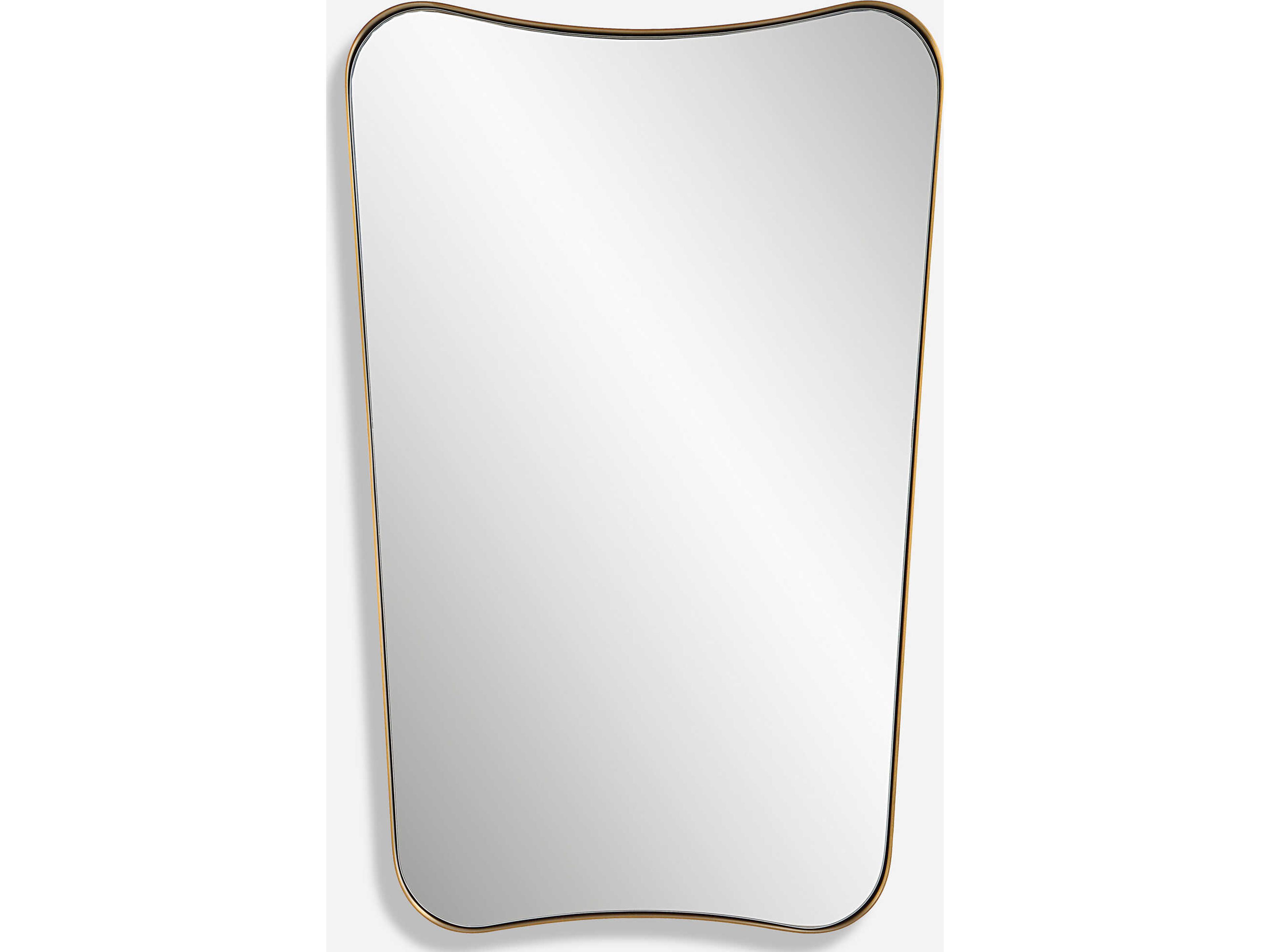 Belvoir Rich Antique Brass Rectangular Wall Mirror