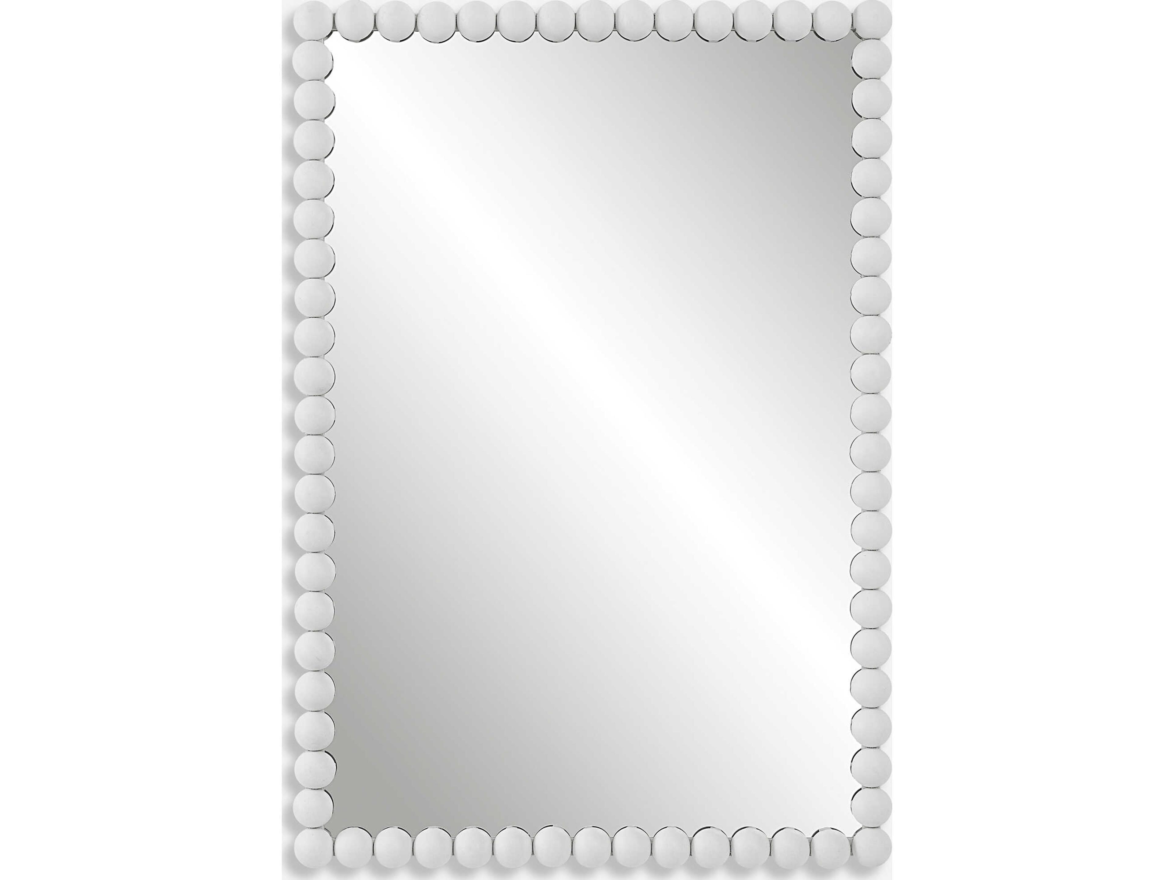 Serna Matte White Rectangular Wall Mirror