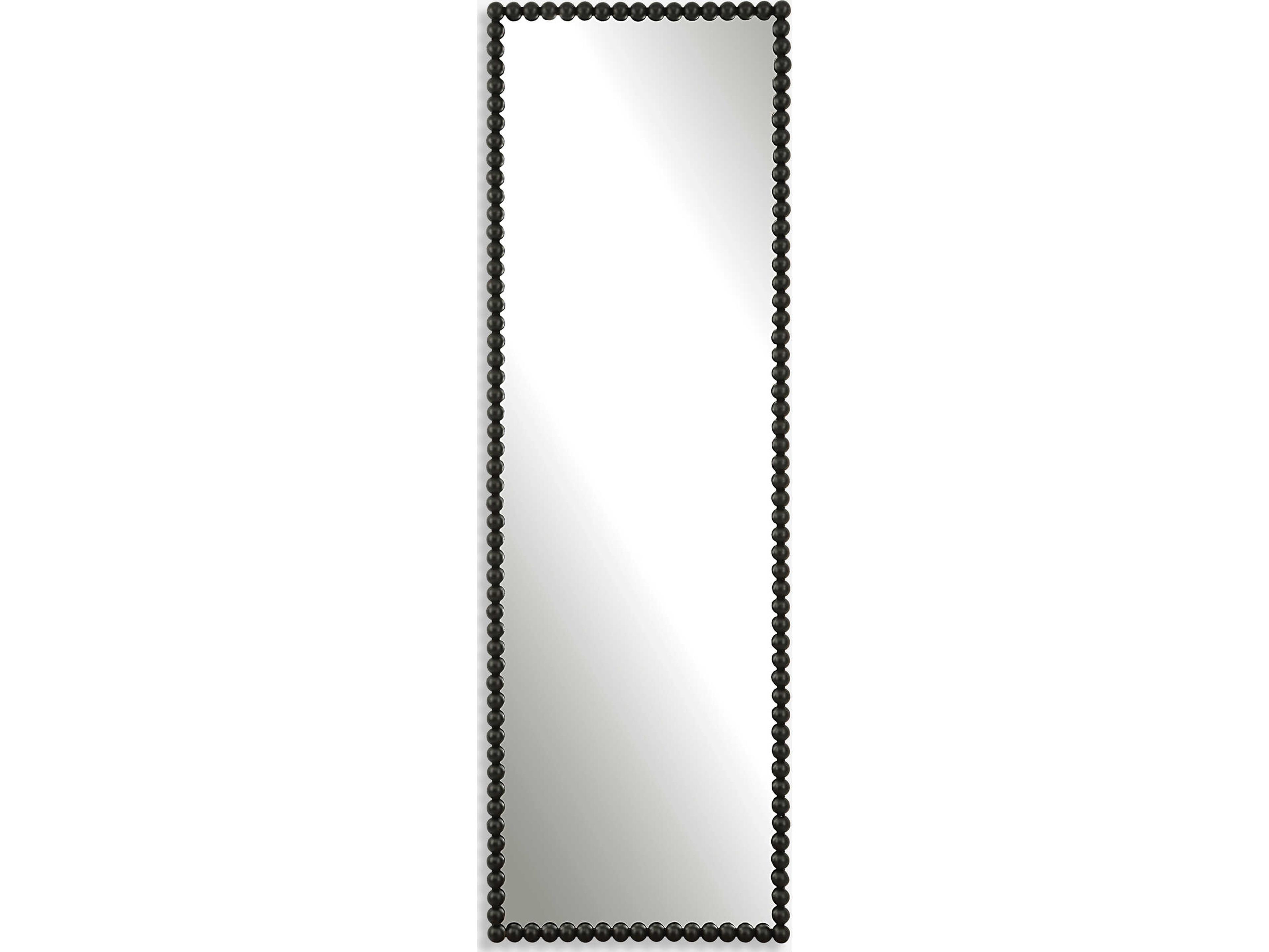 Serna Satin Black Rectangular Wall Mirror