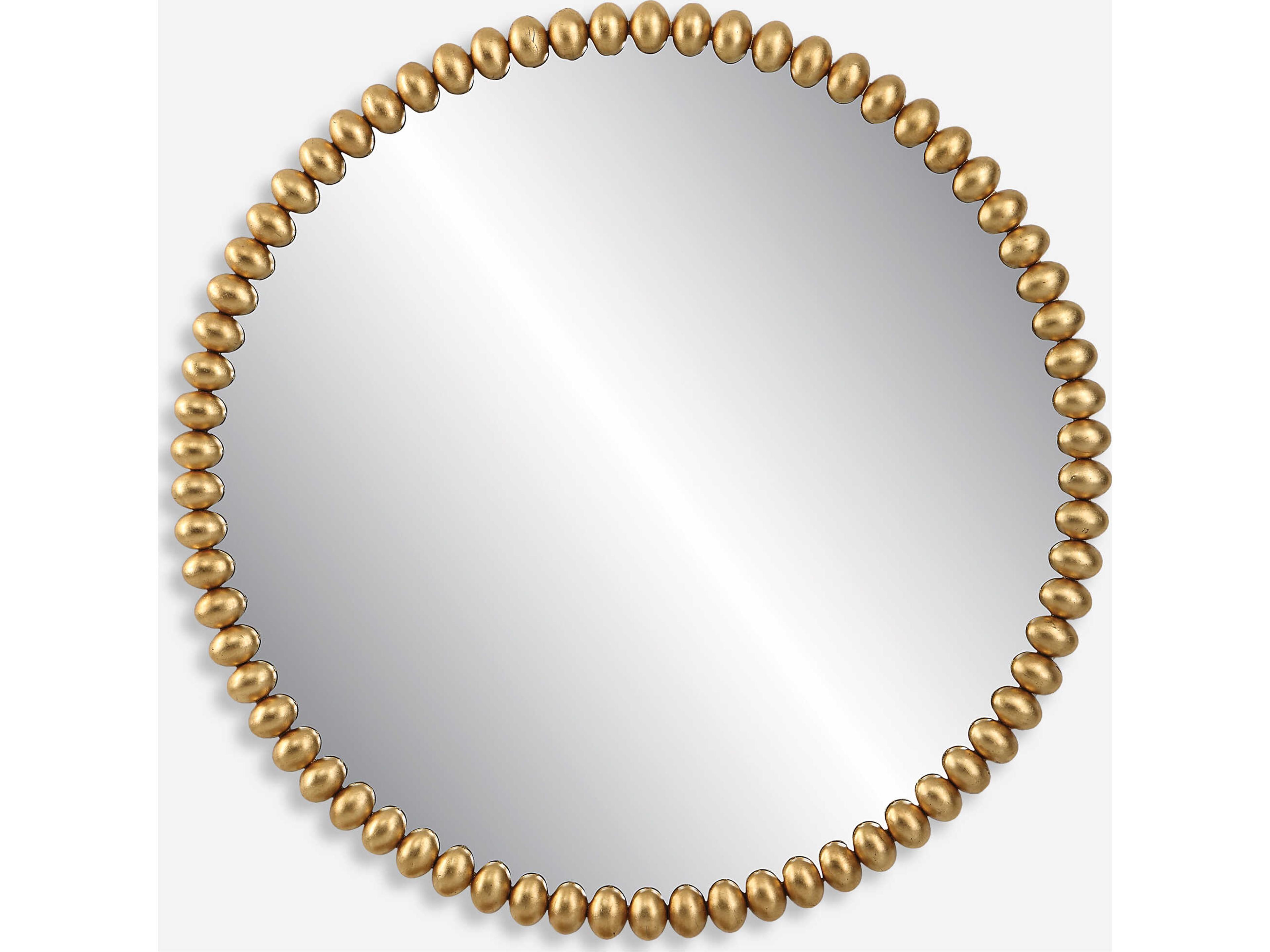 Uttermost Byzantine Antique Gold Leaf Round Wall Mirror