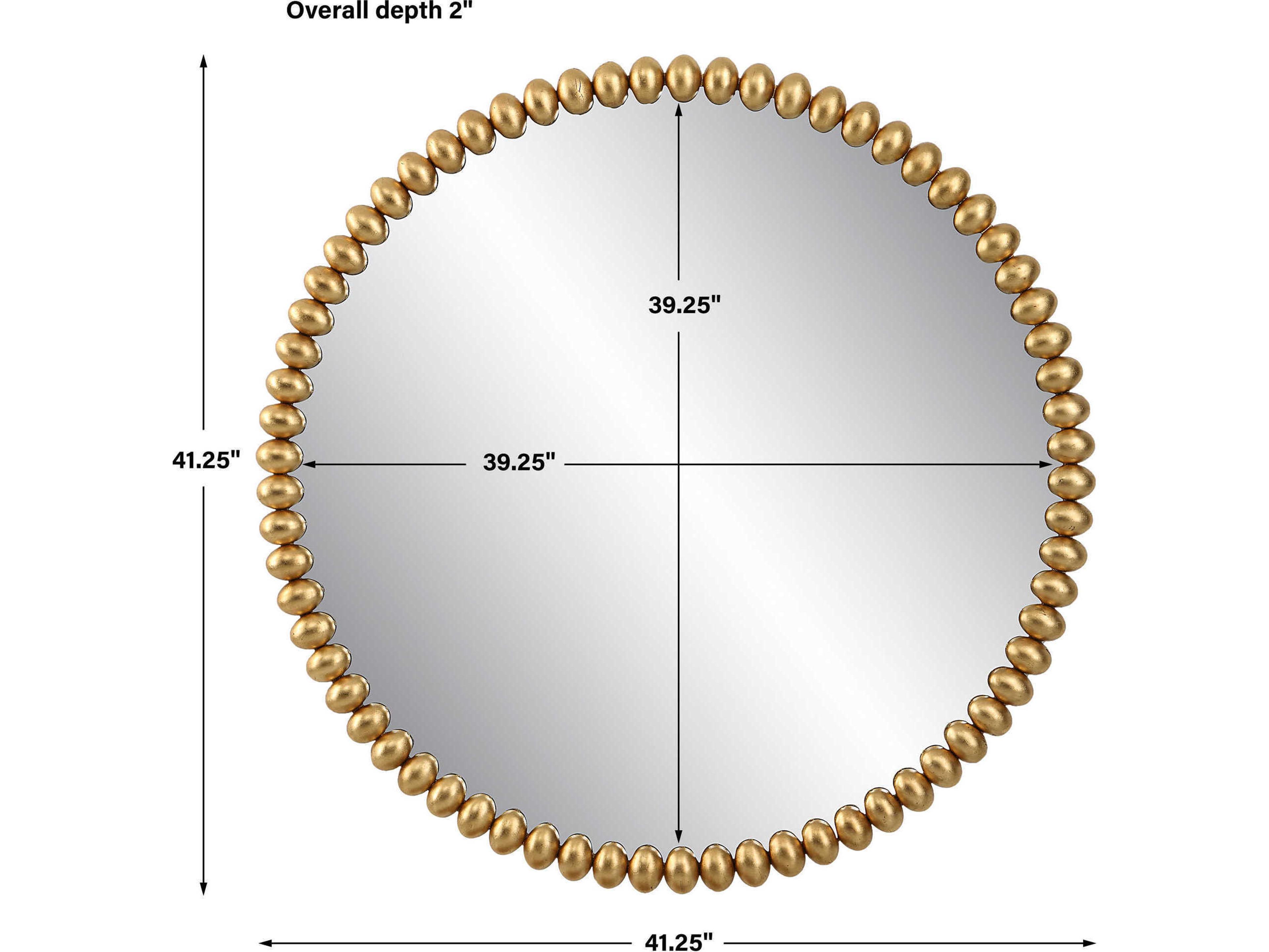 Uttermost Byzantine Antique Gold Leaf Round Wall Mirror