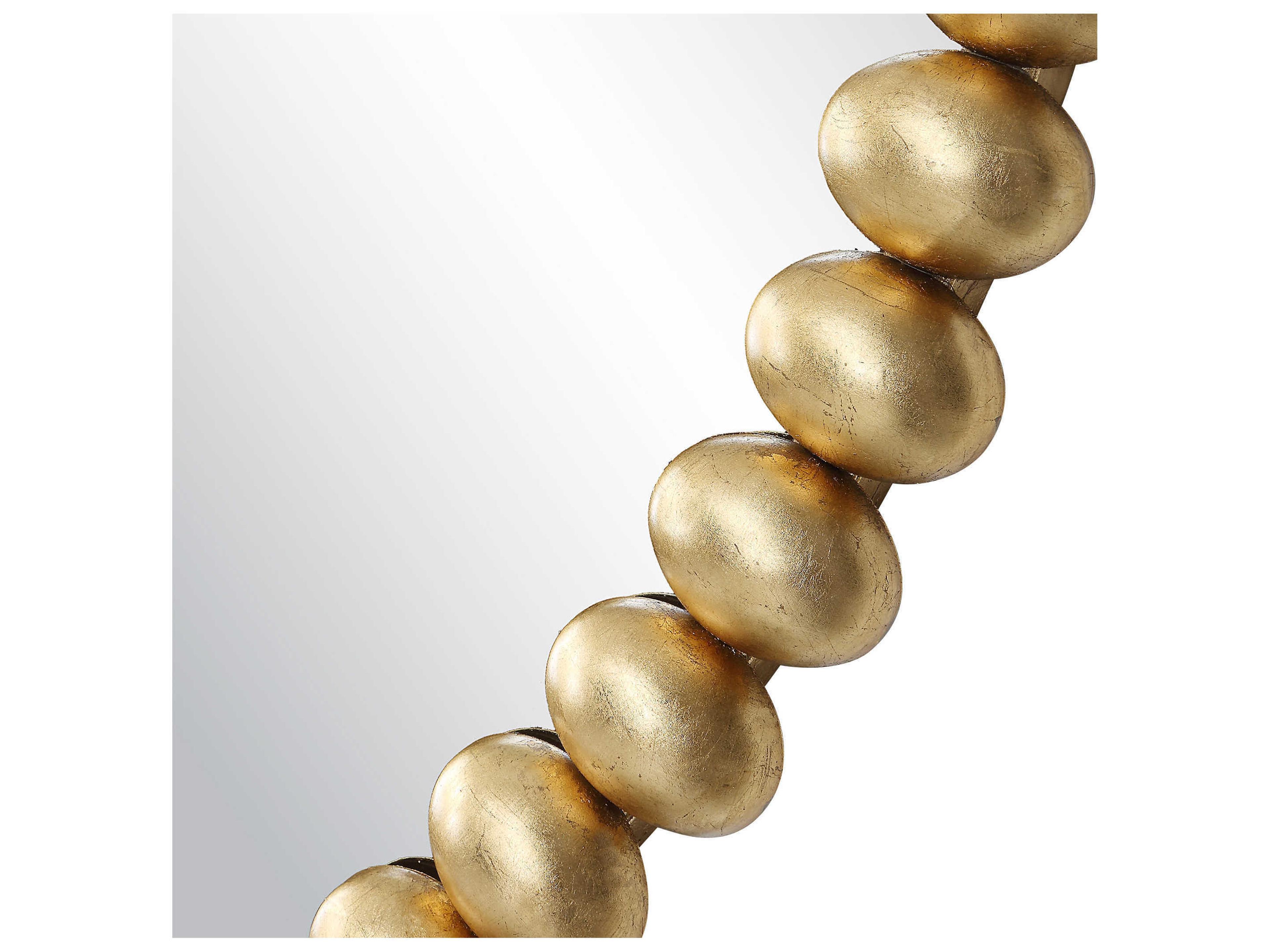 Uttermost Byzantine Antique Gold Leaf Round Wall Mirror