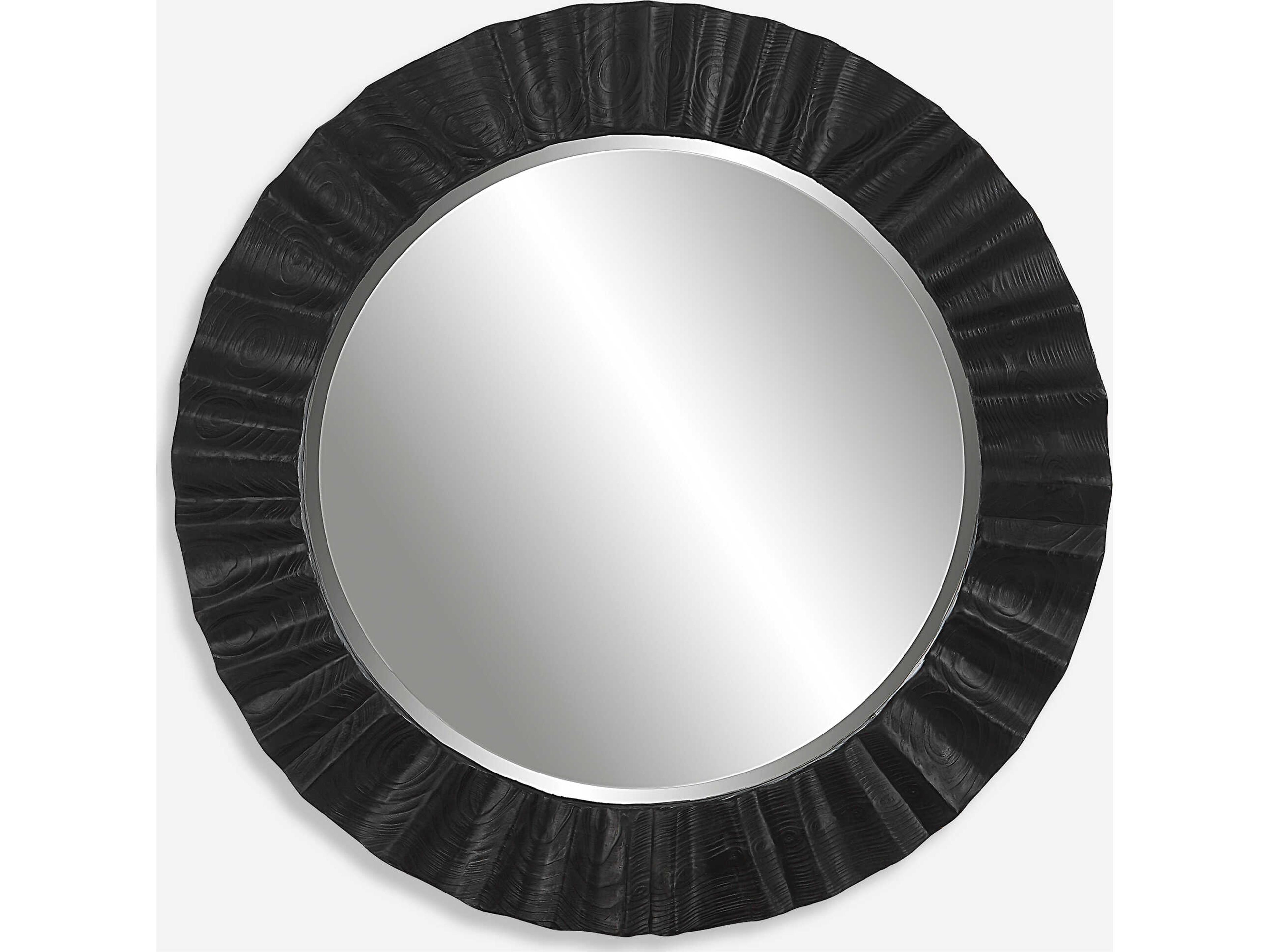 Uttermost Caribou Dark Espresso Round Wall Mirror