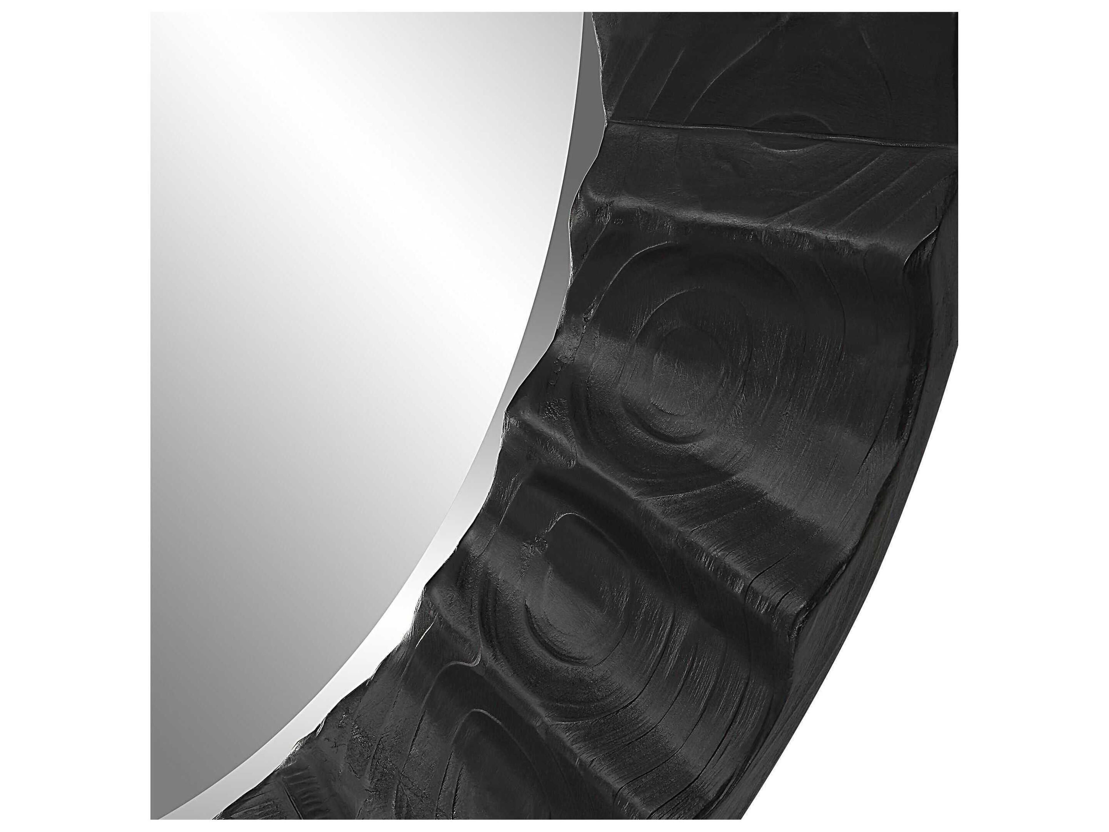 Uttermost Caribou Dark Espresso Round Wall Mirror