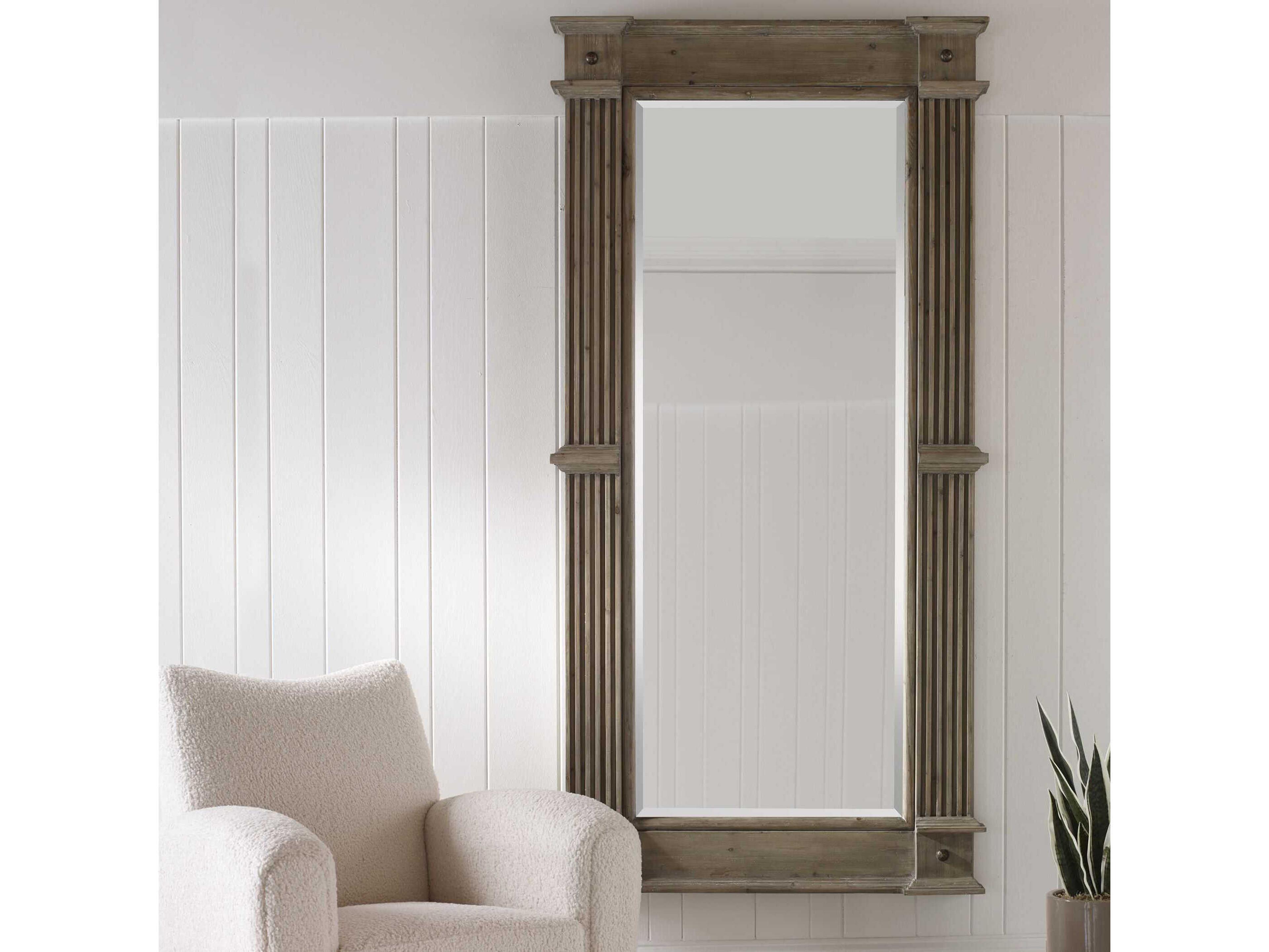 Uttermost McAllister Natural Rectangular Floor Mirror