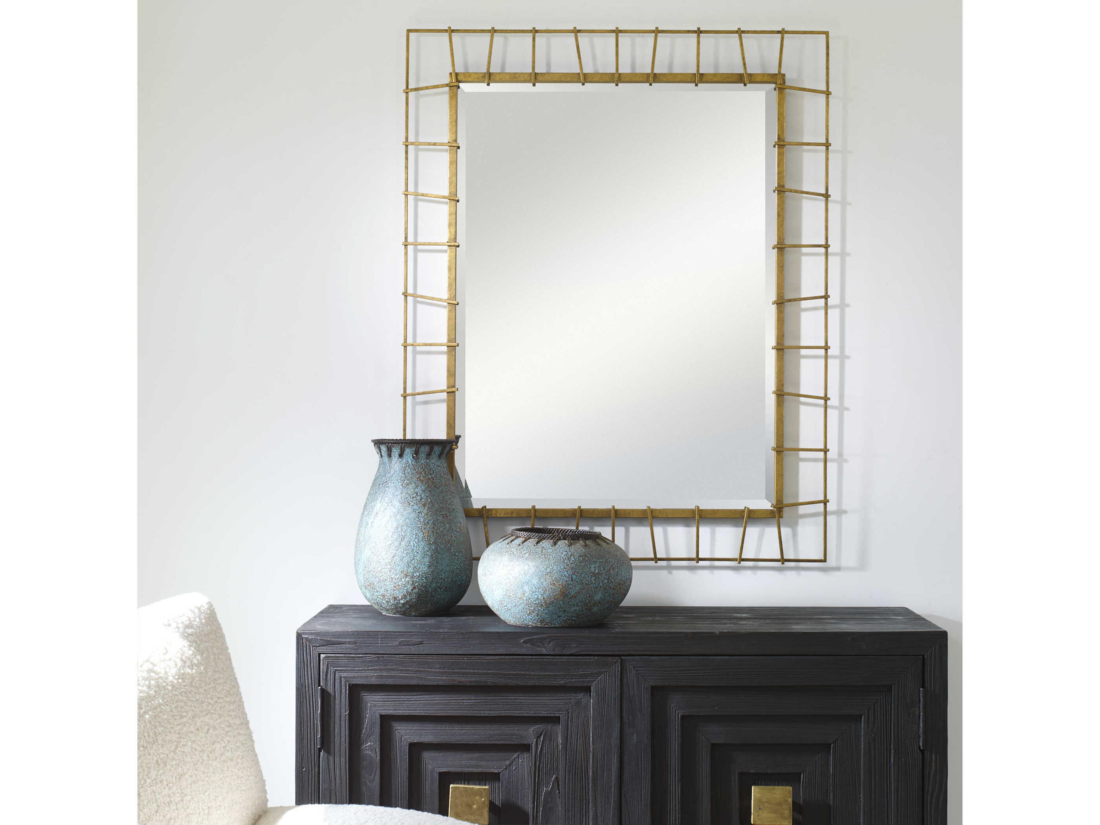 Uttermost Townsend Antique Gold Rectangular Wall Mirror