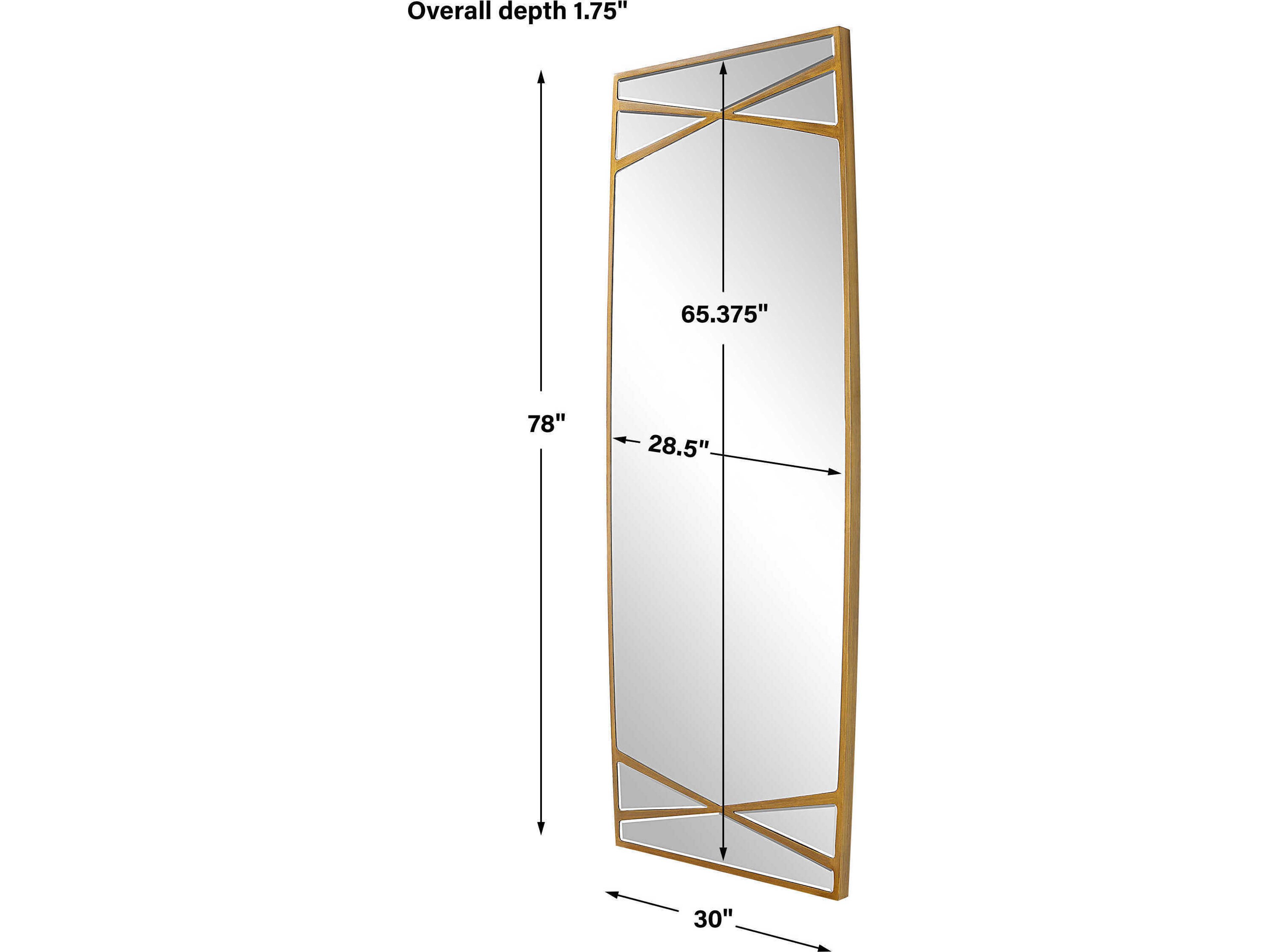 Uttermost Gentry Antique Gold Rectangular Wall Mirror