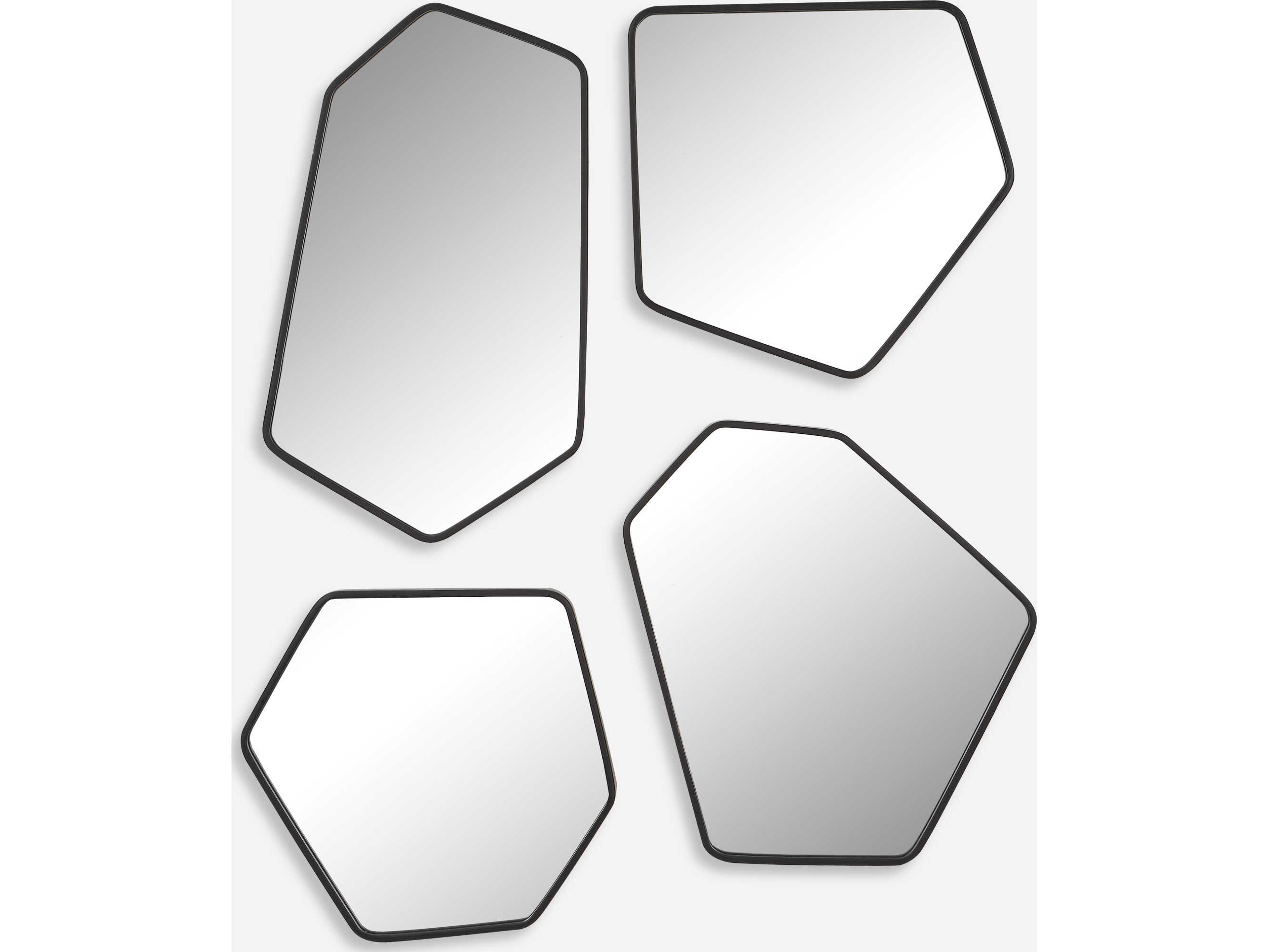 Linneah Satin Black Wall Mirror