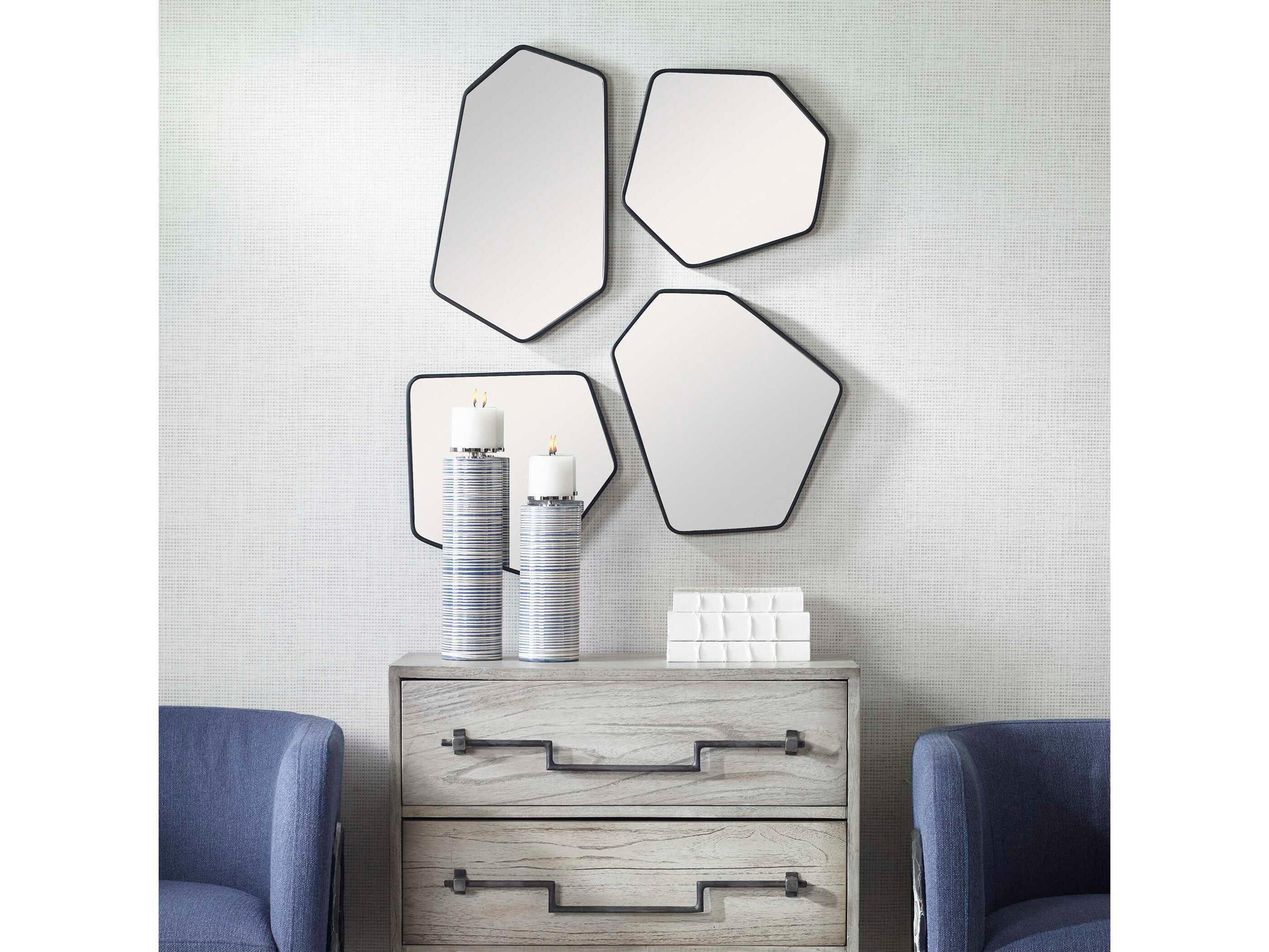 Uttermost Linneah Satin Black Wall Mirror