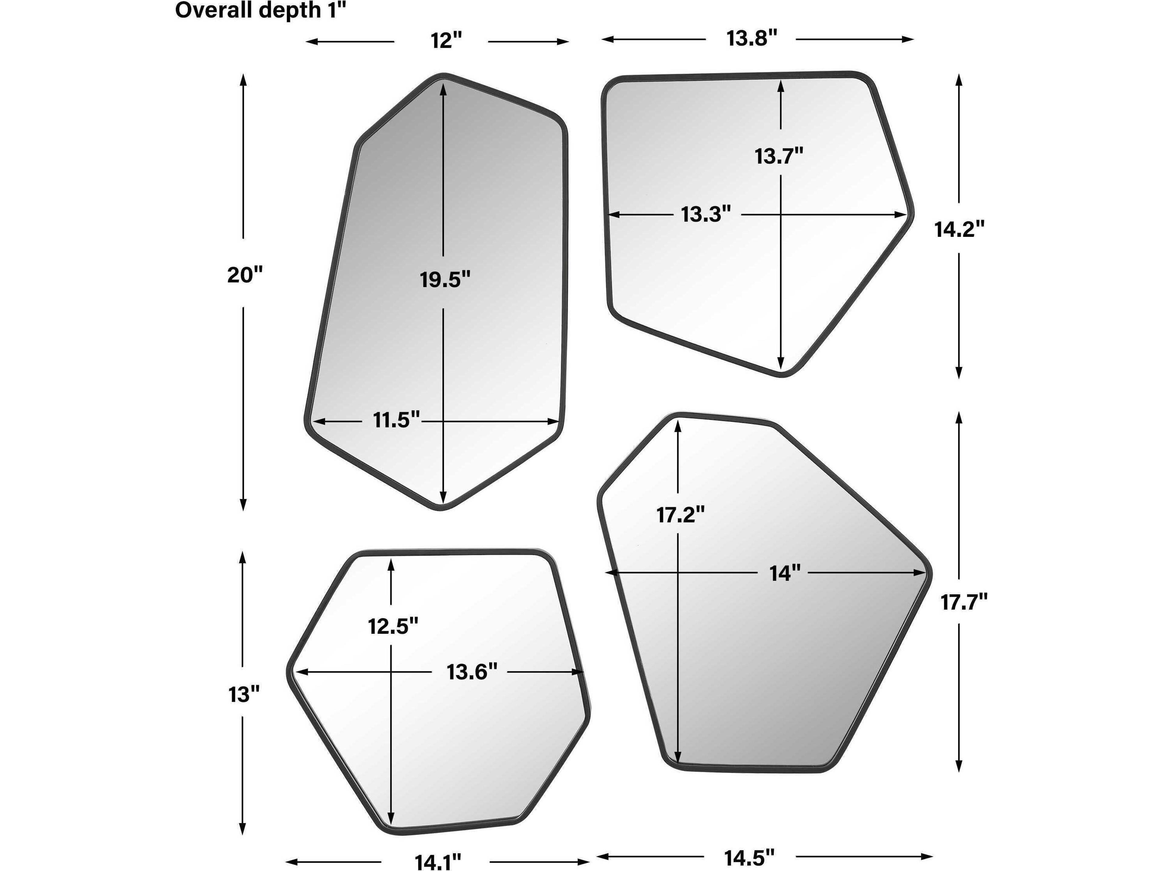 Uttermost Linneah Satin Black Wall Mirror