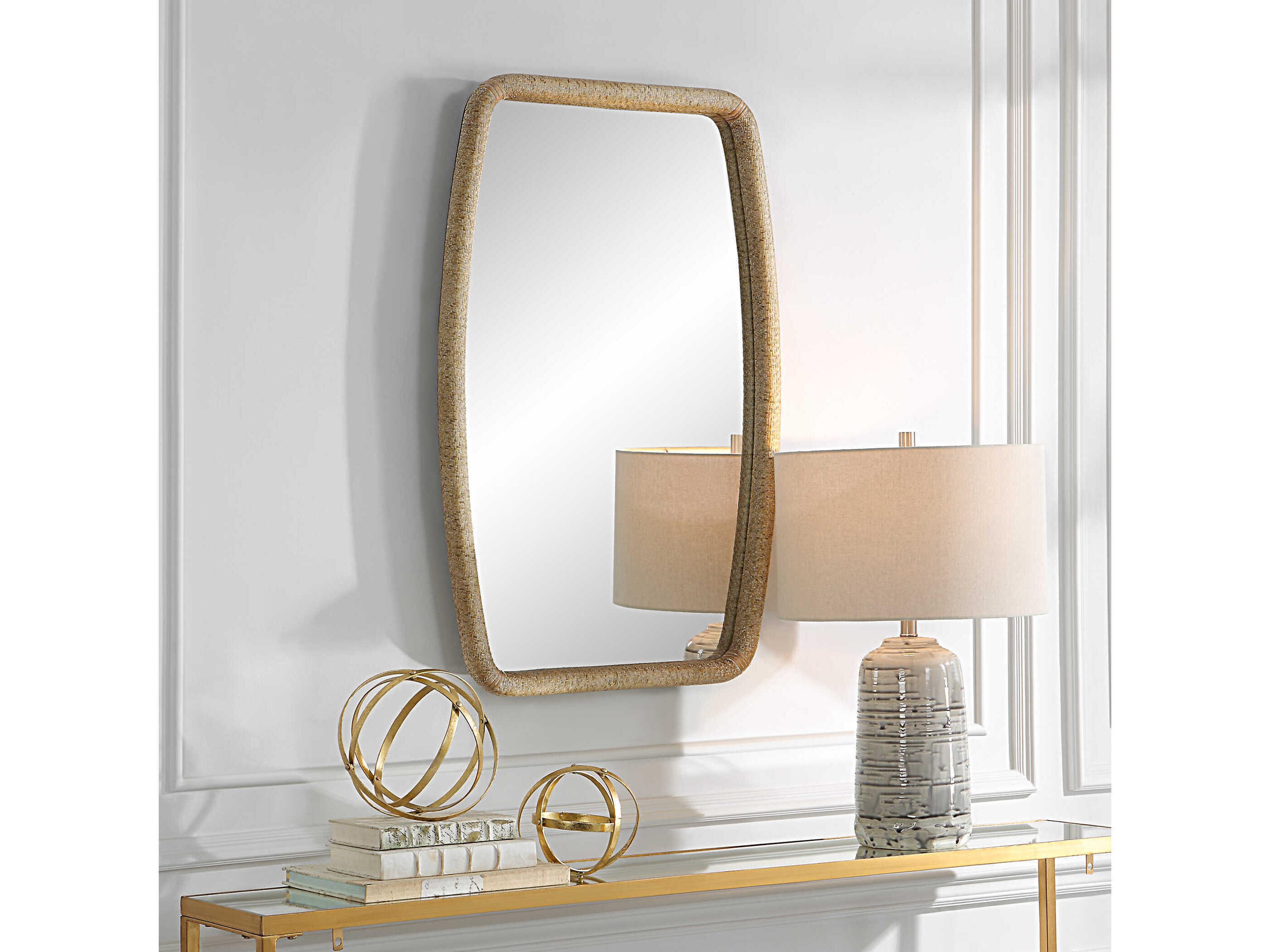 Uttermost Tiki Natural Rectangular Wall Mirror