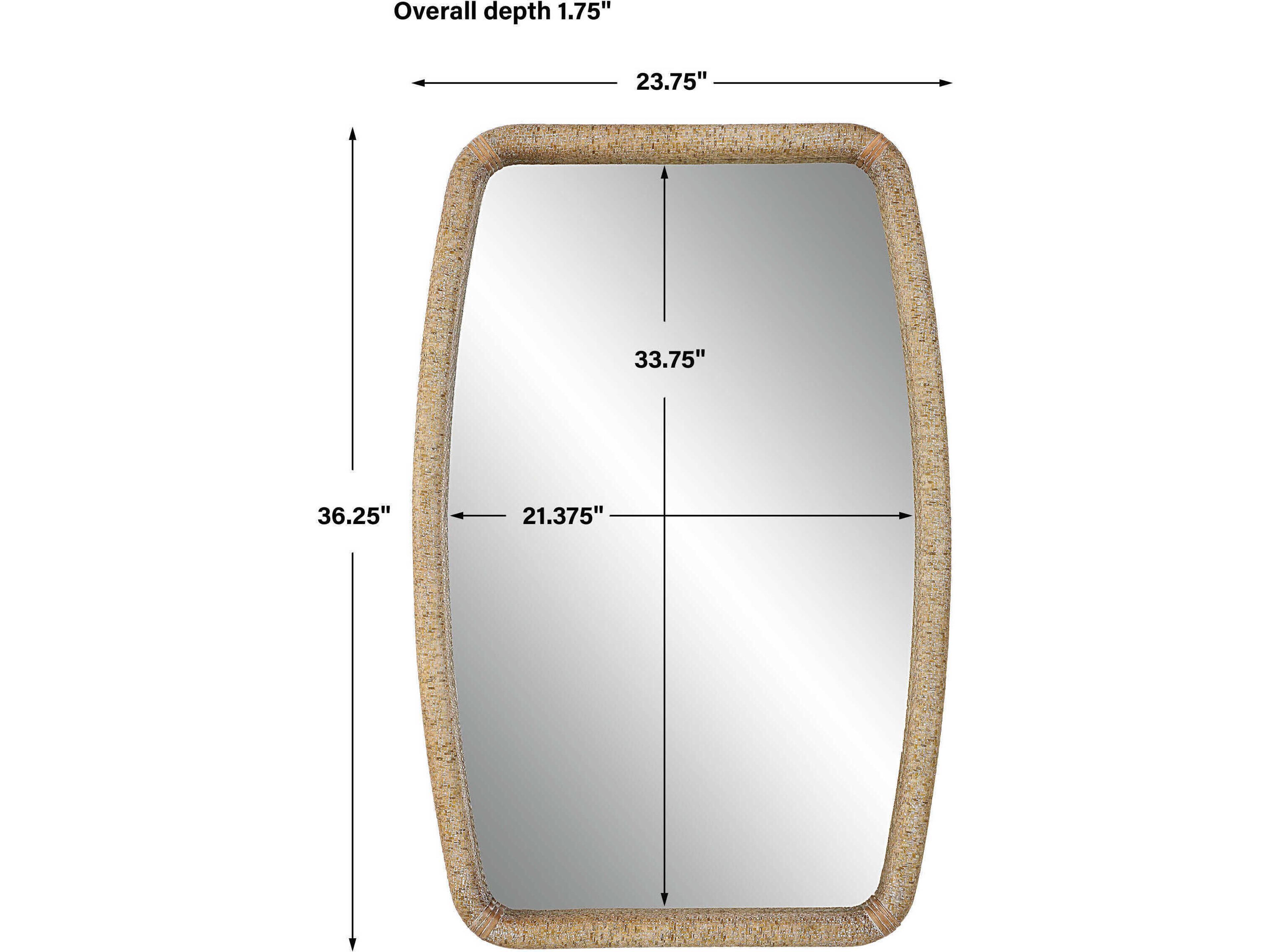 Uttermost Tiki Natural Rectangular Wall Mirror