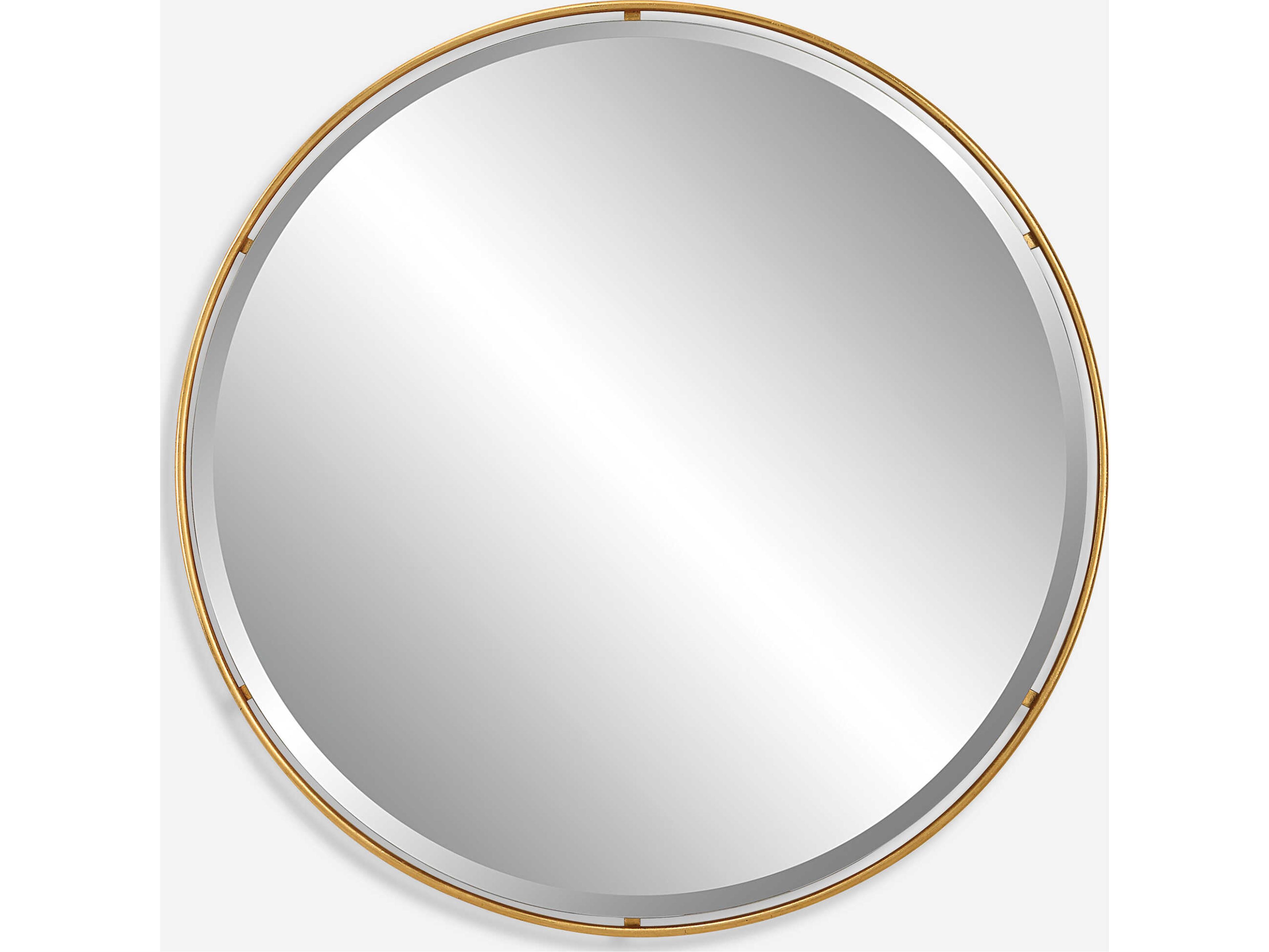 Canillo Gold Round Wall Mirror