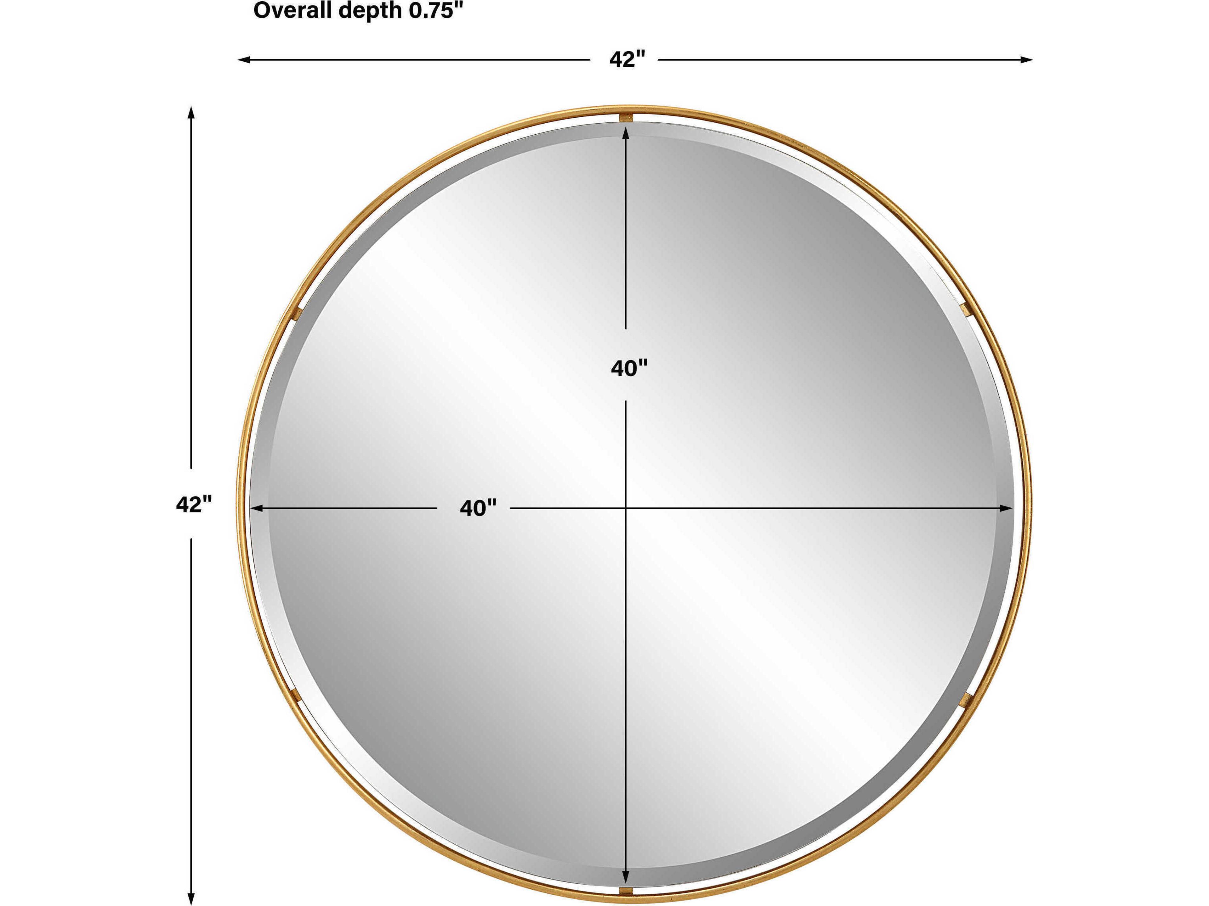 Uttermost Canillo Gold Round Wall Mirror