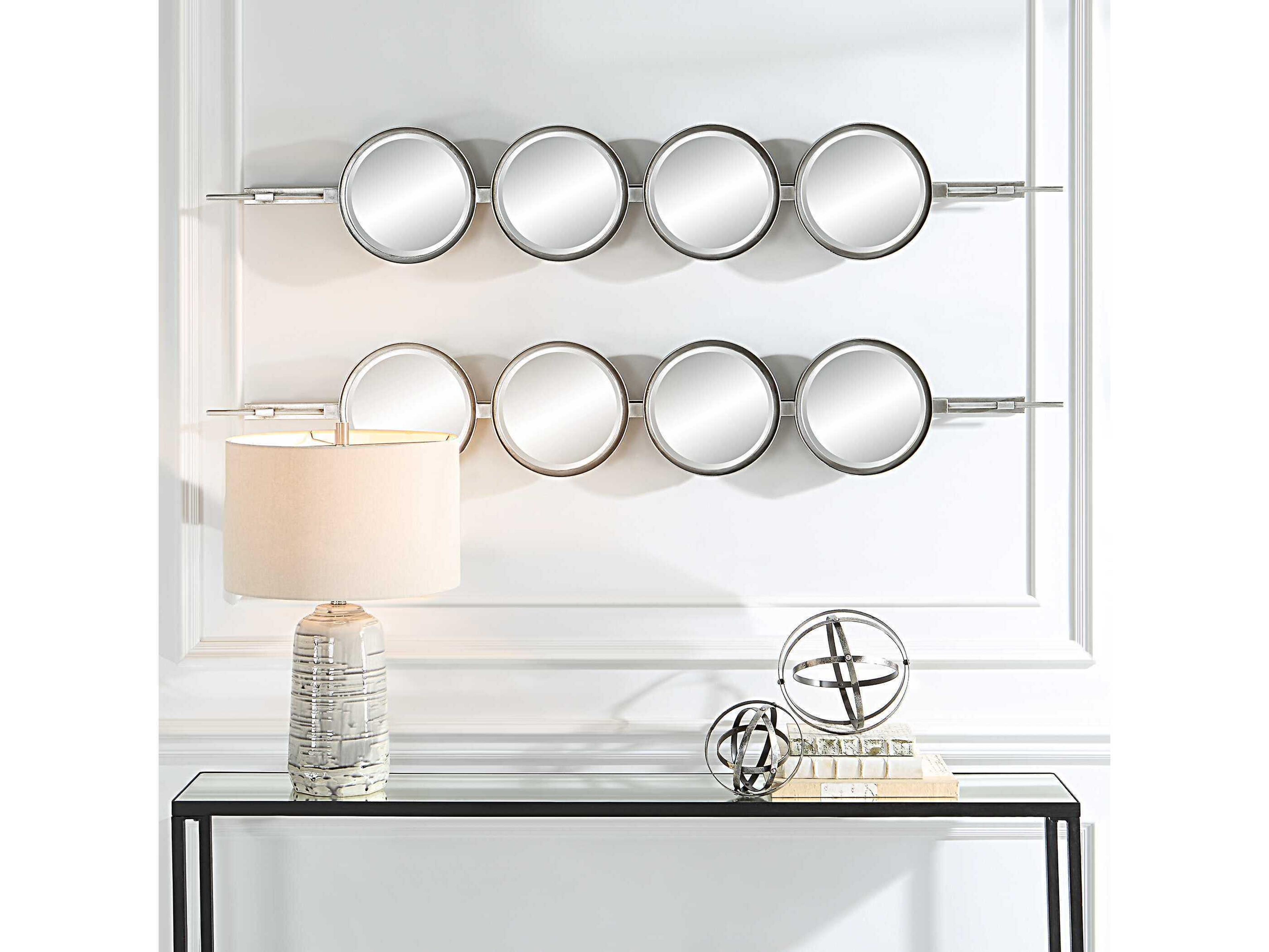 Uttermost Button Silver Wall Mirror