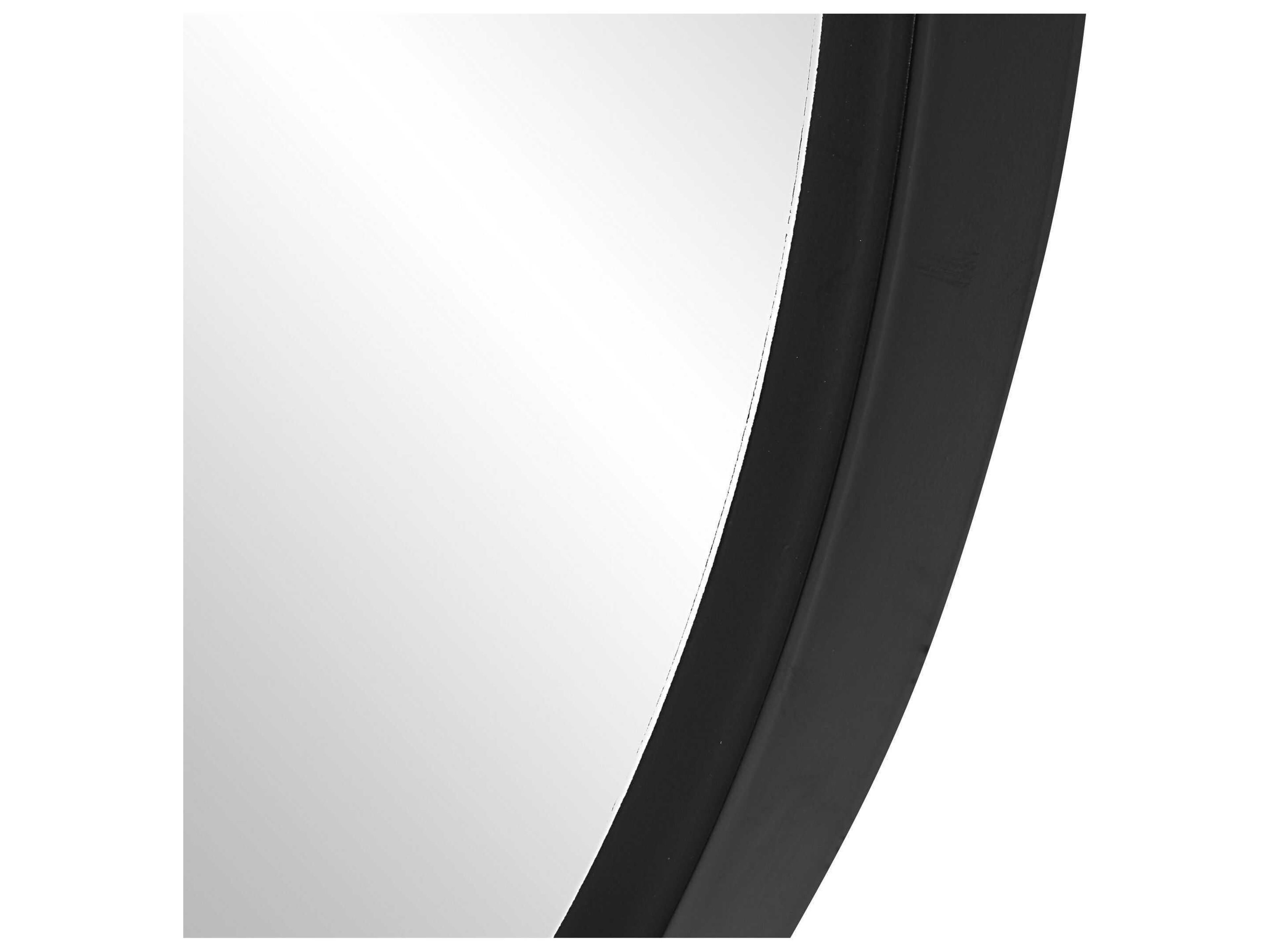 Uttermost Varina Black Oval Wall Mirror