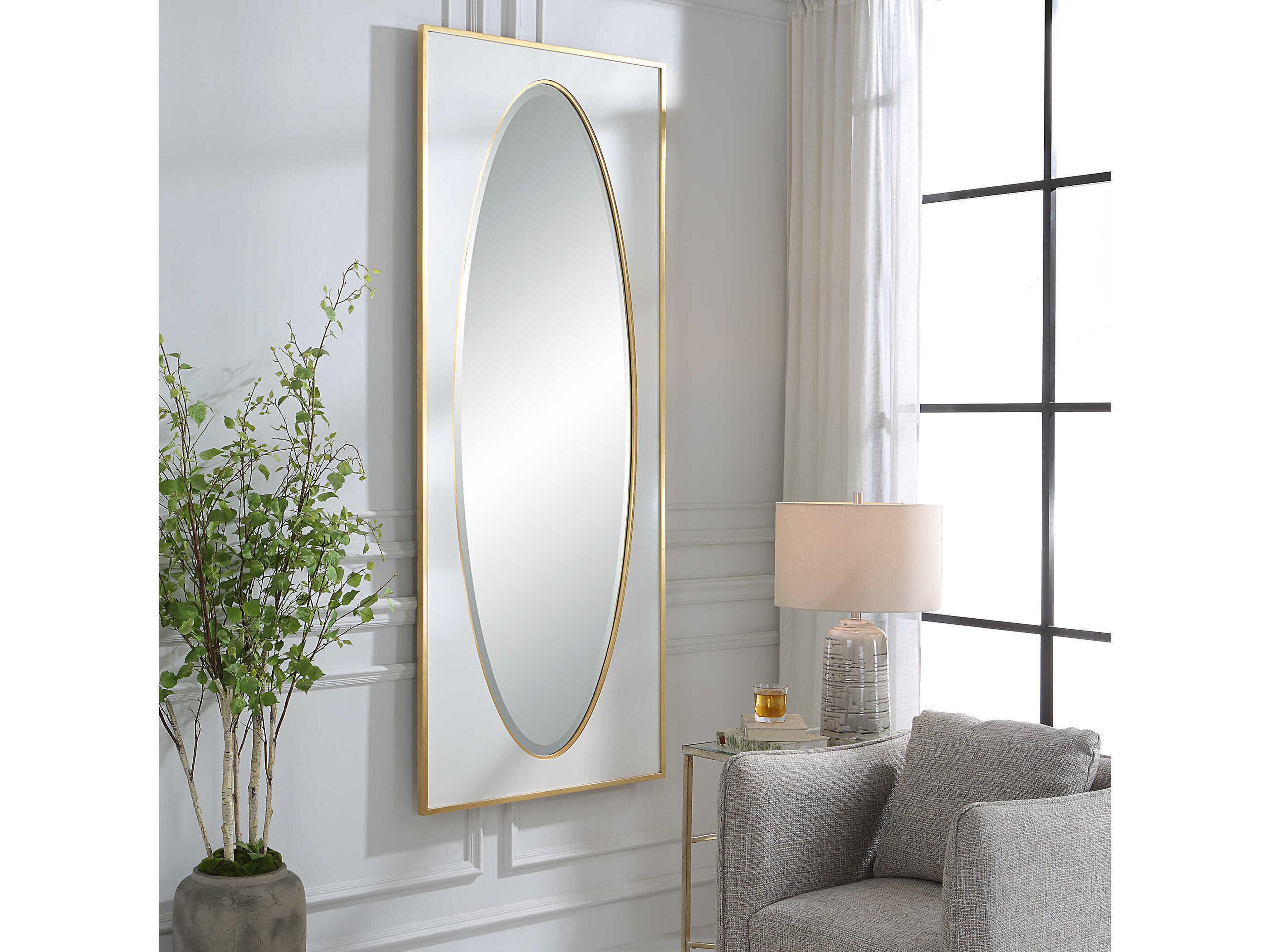 Uttermost Danbury White Rectangular Wall Mirror
