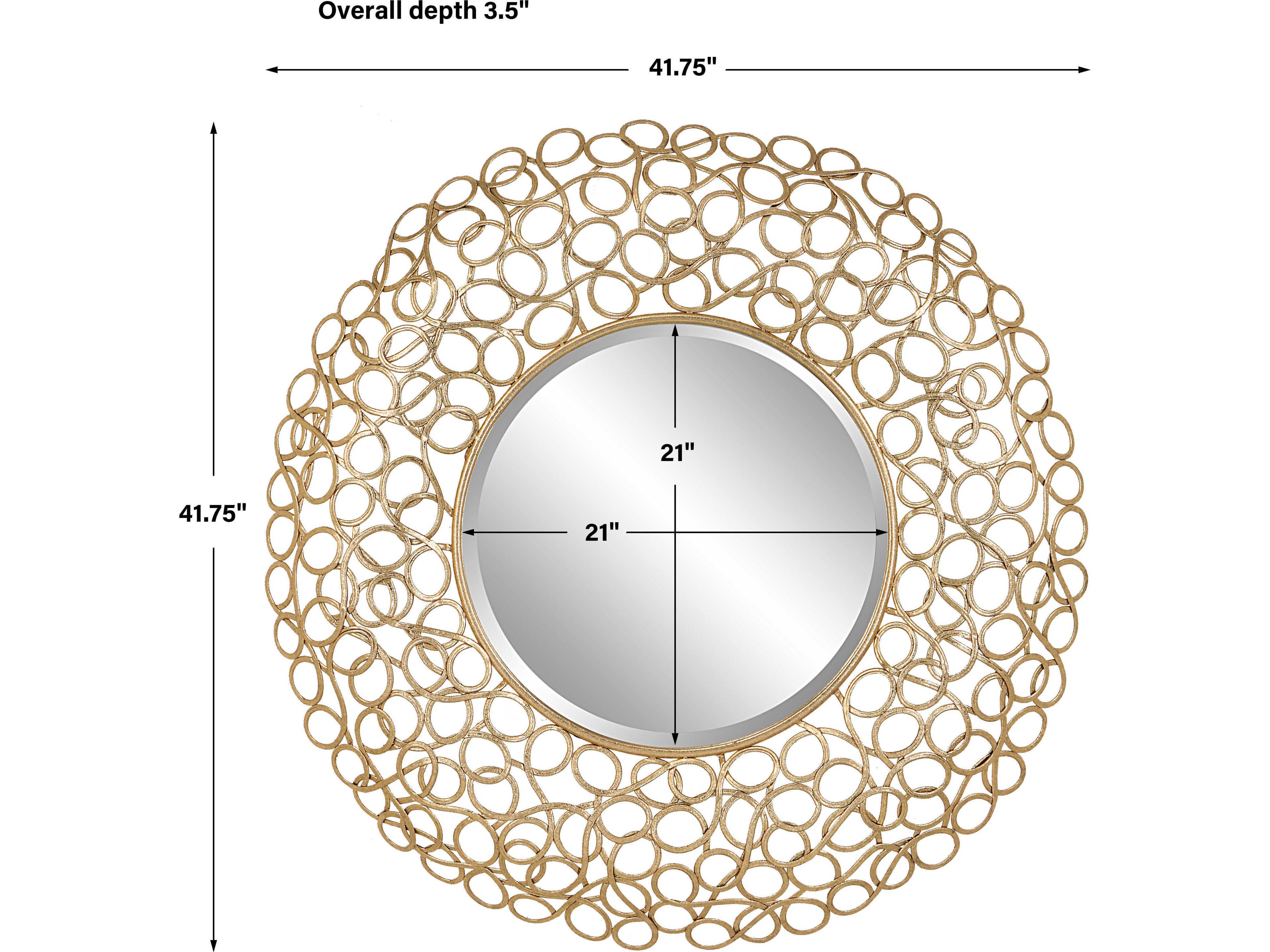 Uttermost Swirl Gold Round Wall Mirror