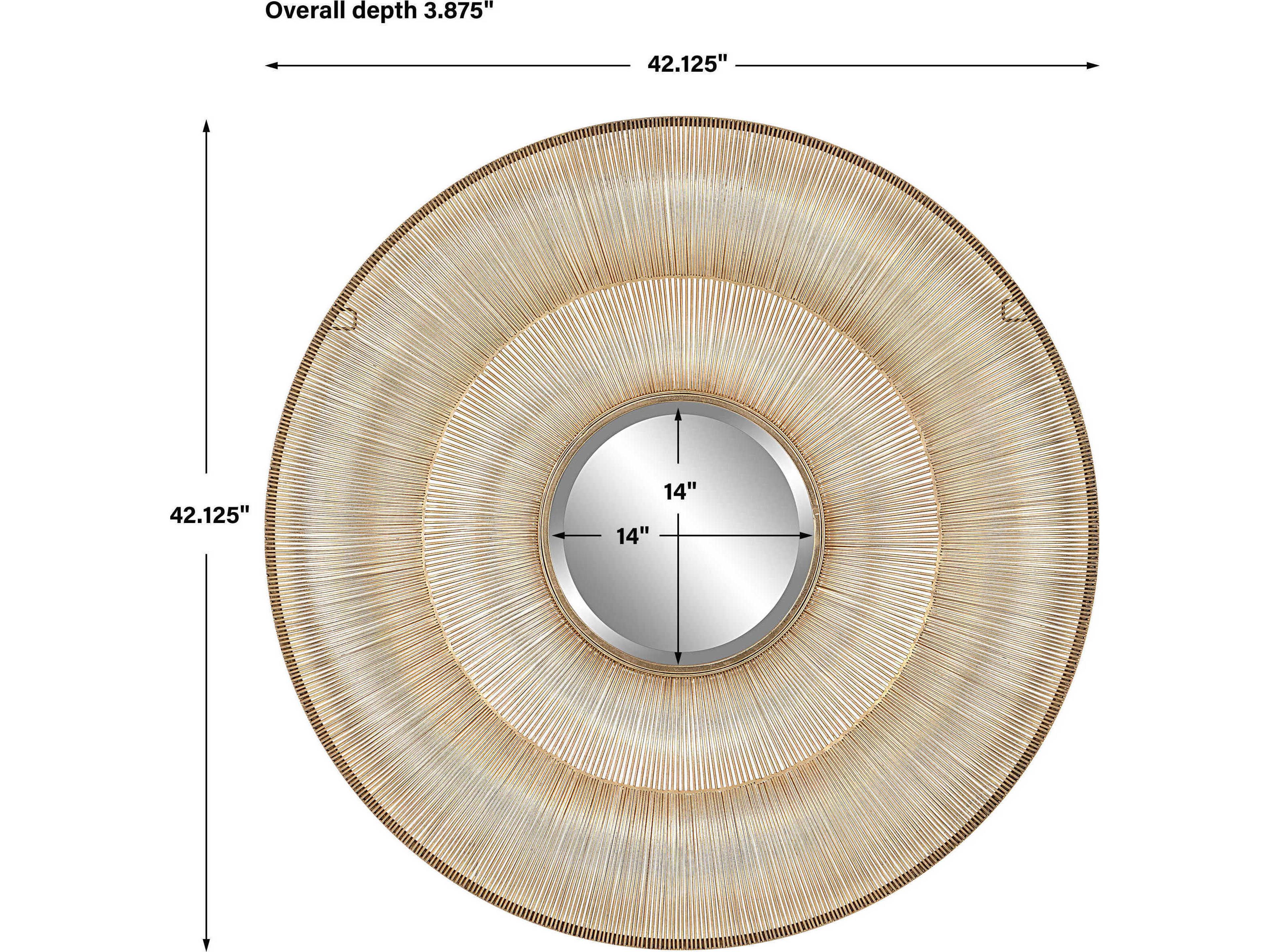 Uttermost Bauble Gold Round Wall Mirror