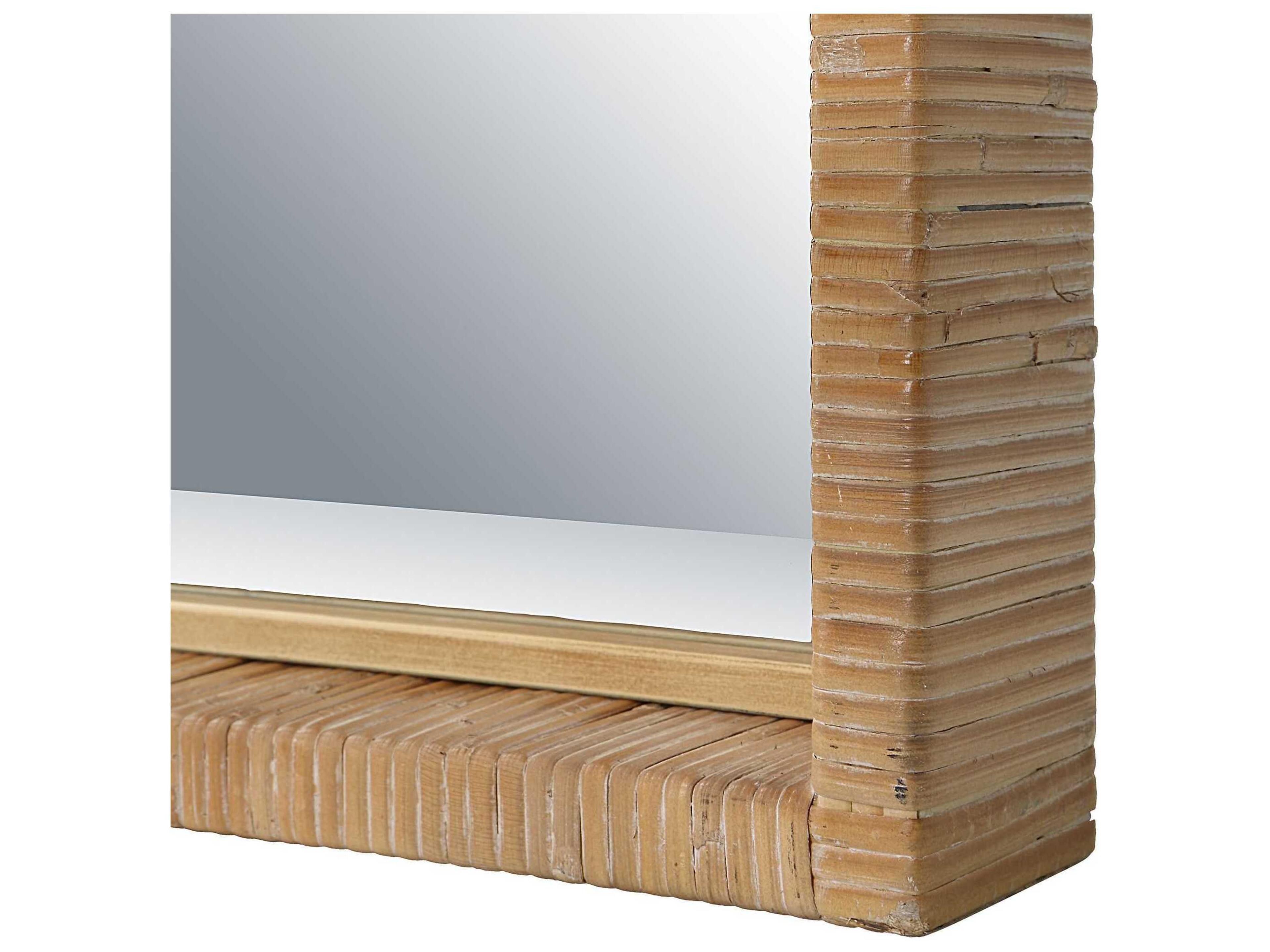 Uttermost Paradise Natural / Gold Leaf Rectangular Wall Mirror