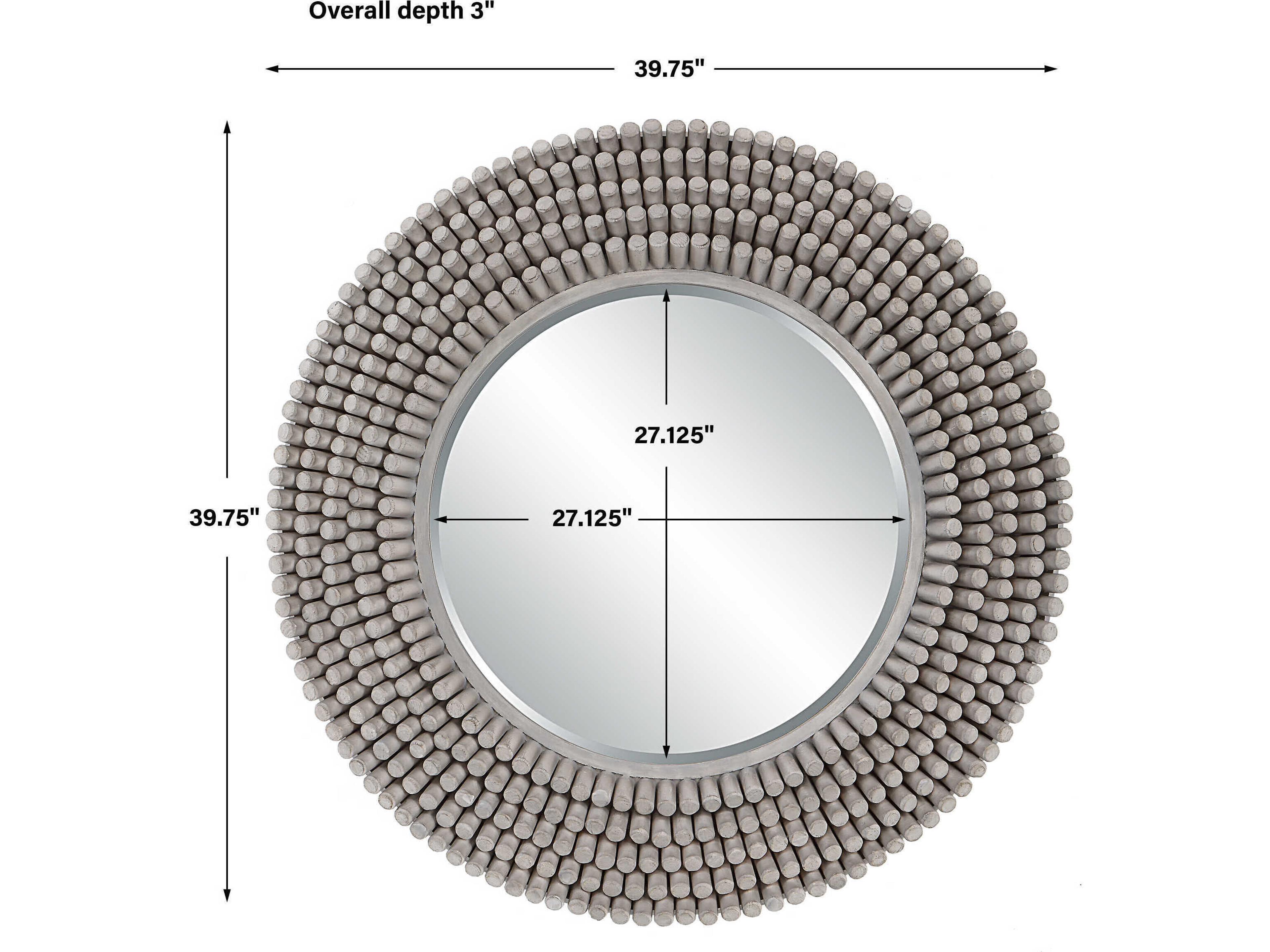 Uttermost Portside Driftwood Round Wall Mirror