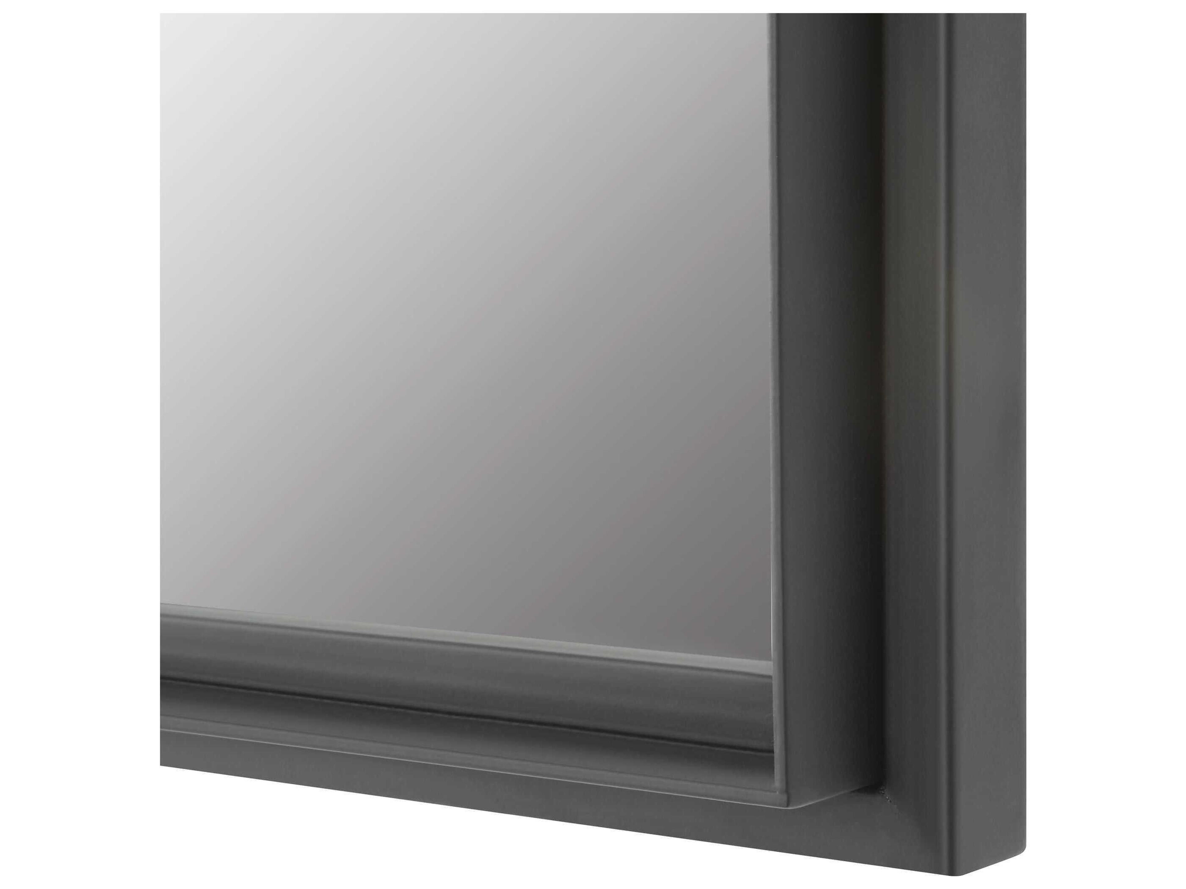 Uttermost Spurgeon Satin Black Square Window Wall Mirror