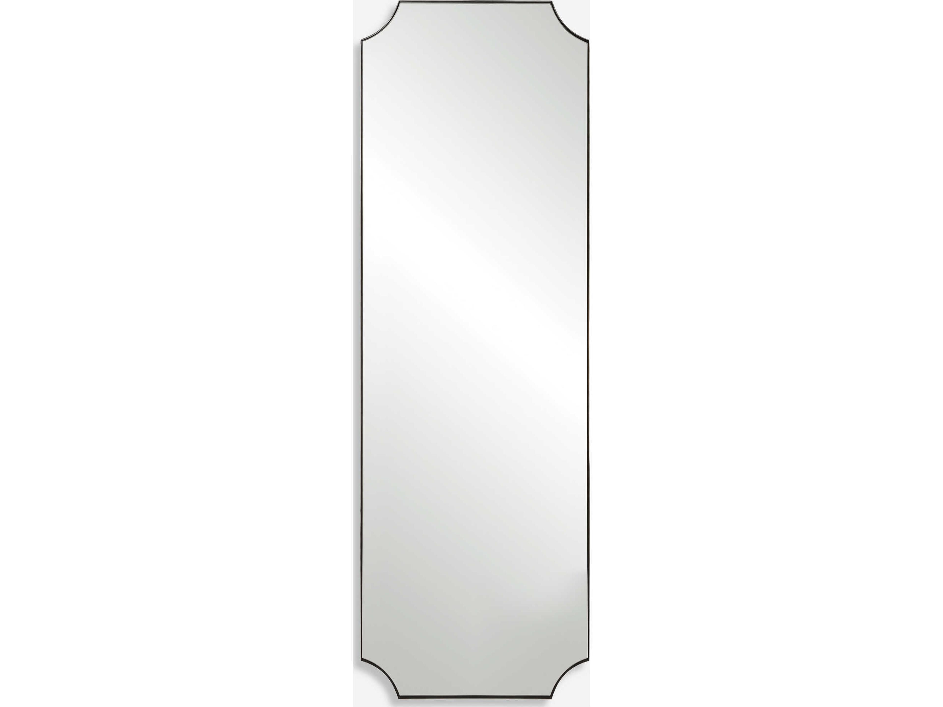 Lennox Polished Nickel Rectangular Wall Mirror