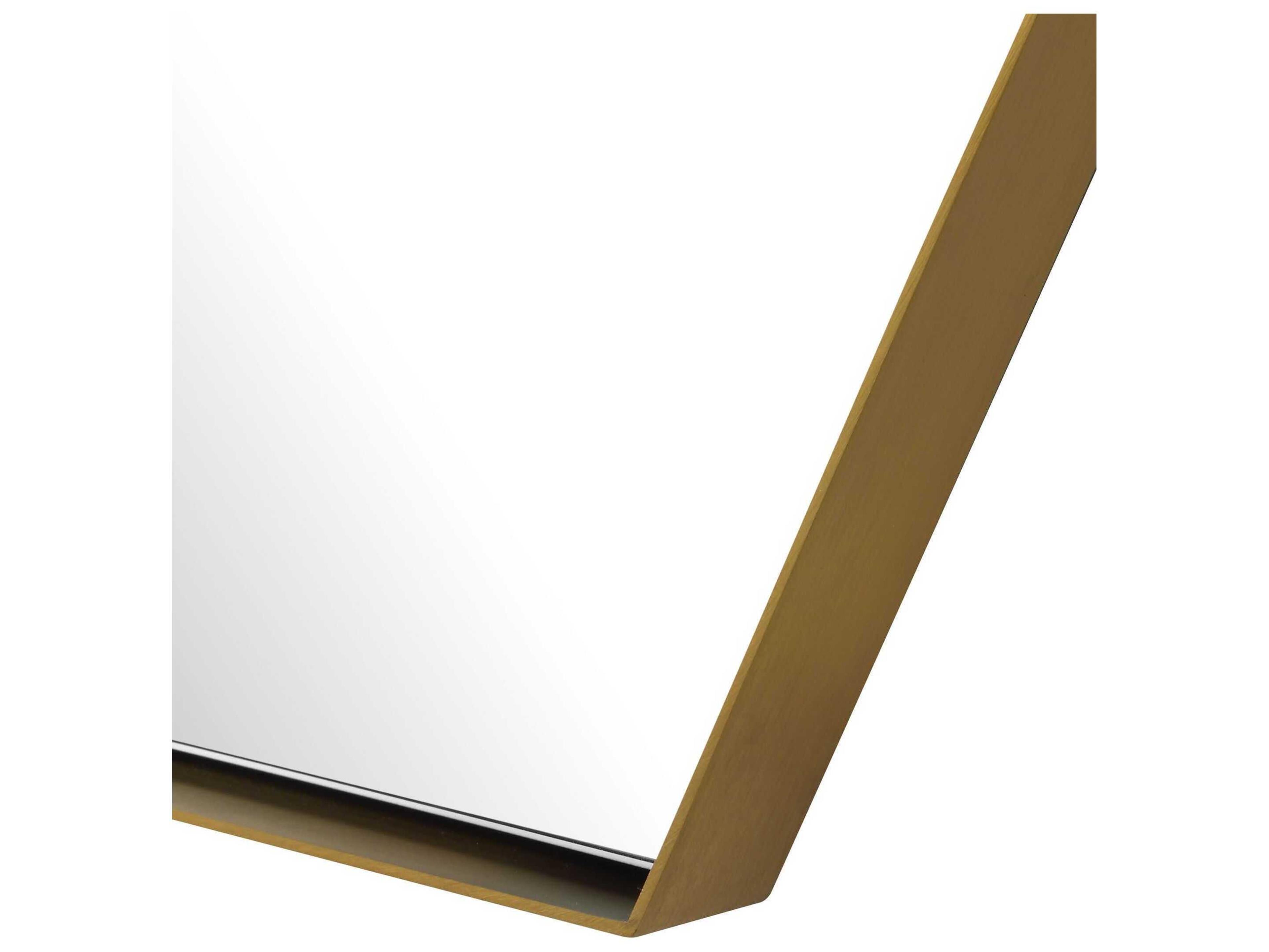 Uttermost Ankara Brushed Brass Hexagon Wall Mirror