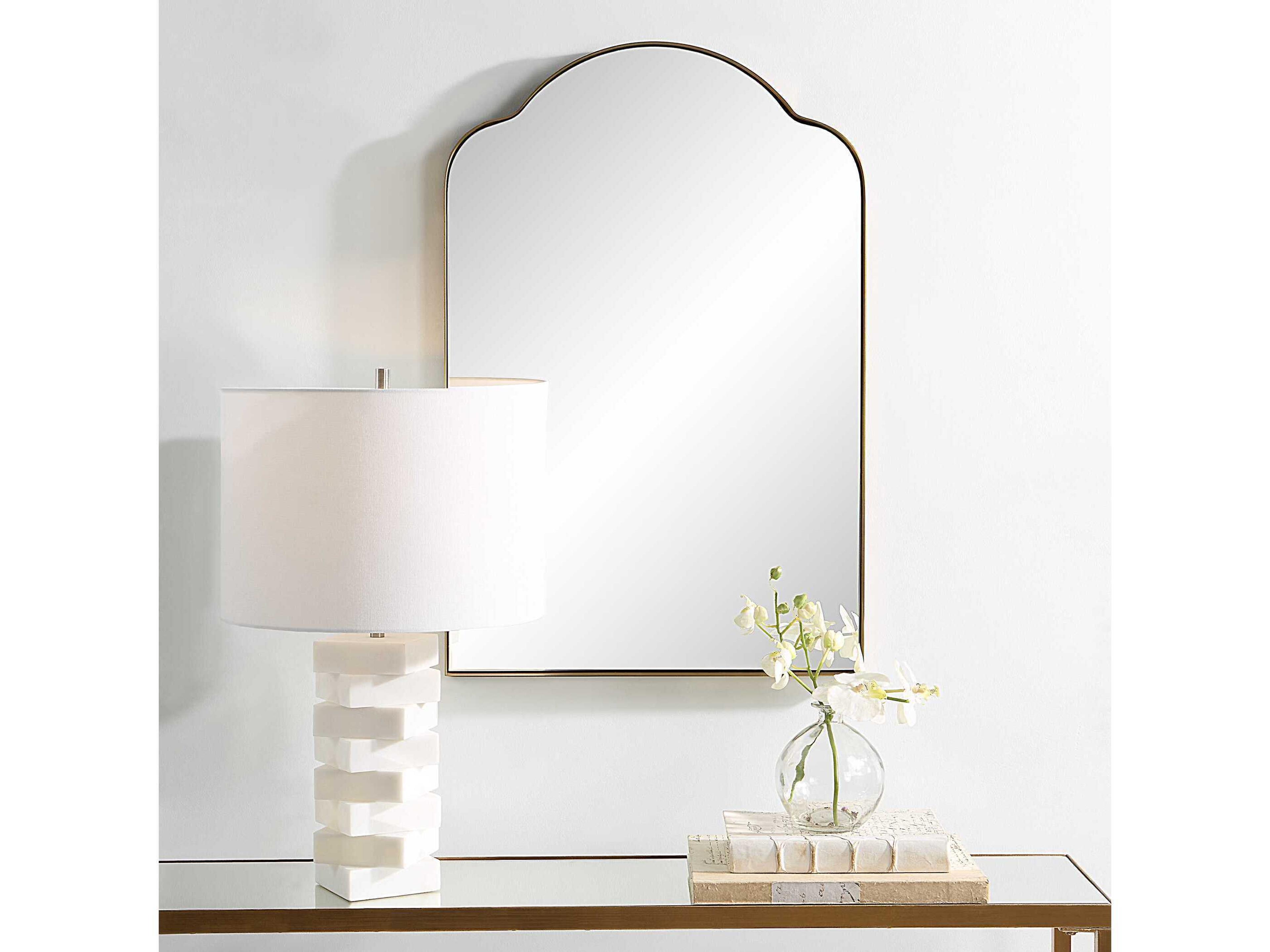 Uttermost Sidney Brushed Brass Wall Mirror