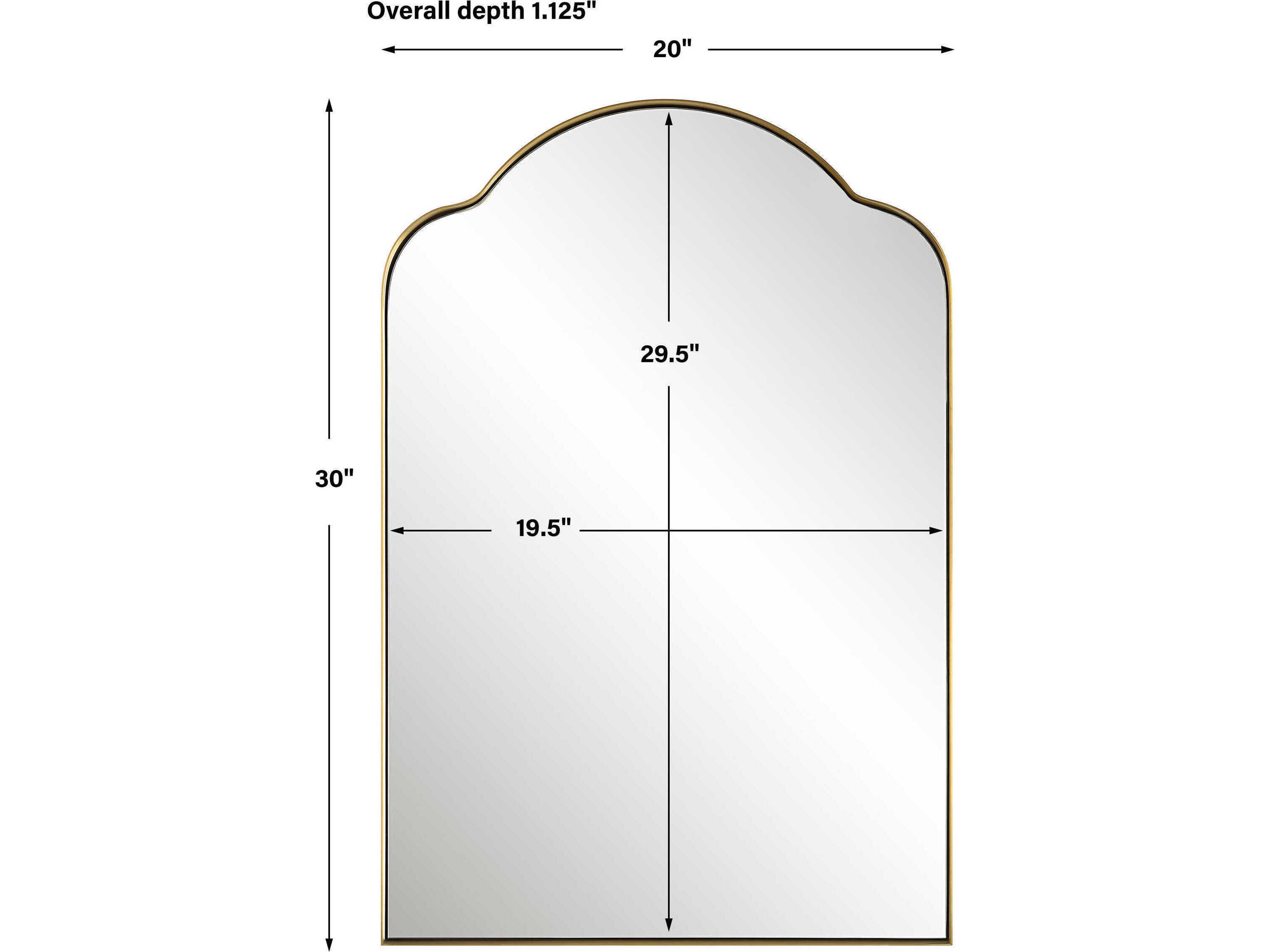 Uttermost Sidney Brushed Brass Wall Mirror