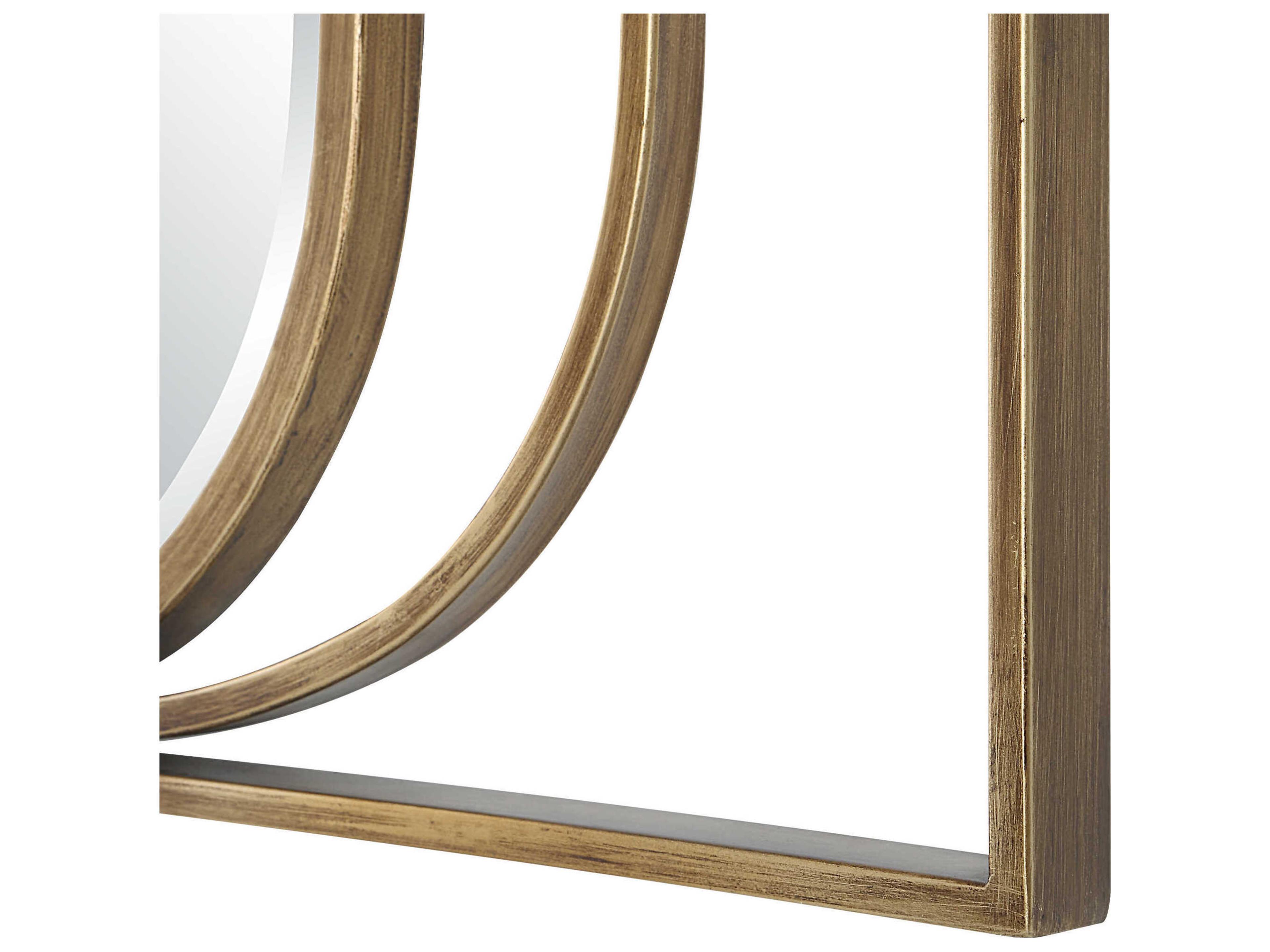 Uttermost Replicate Antiqued Gold Rectangular Wall Mirror
